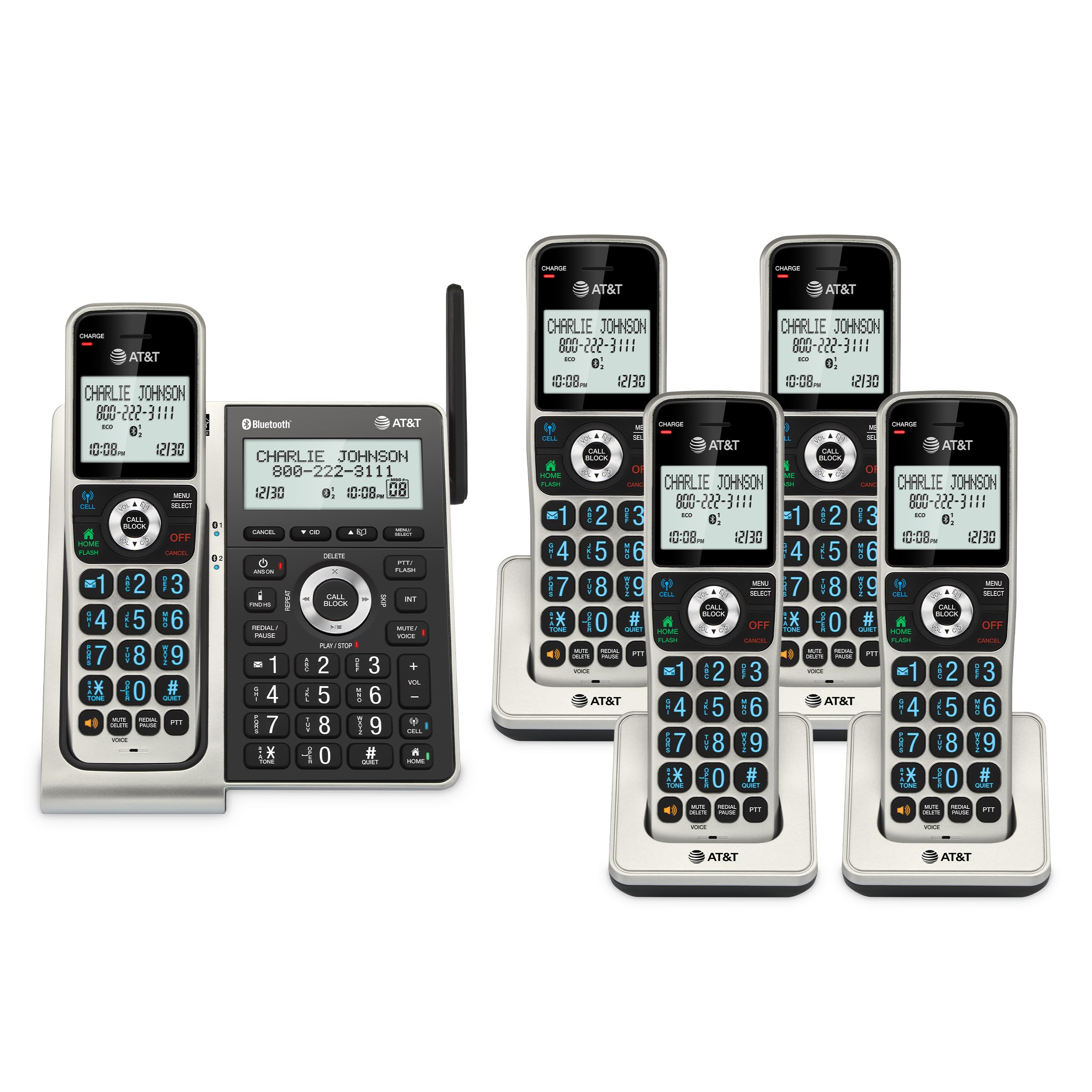 Foto 2 pulgar | Teléfono Residencial Inalámbrico At&t Bl3107-5 Dect 6.0 Con Bluetooth 5hs - Venta Internacional.