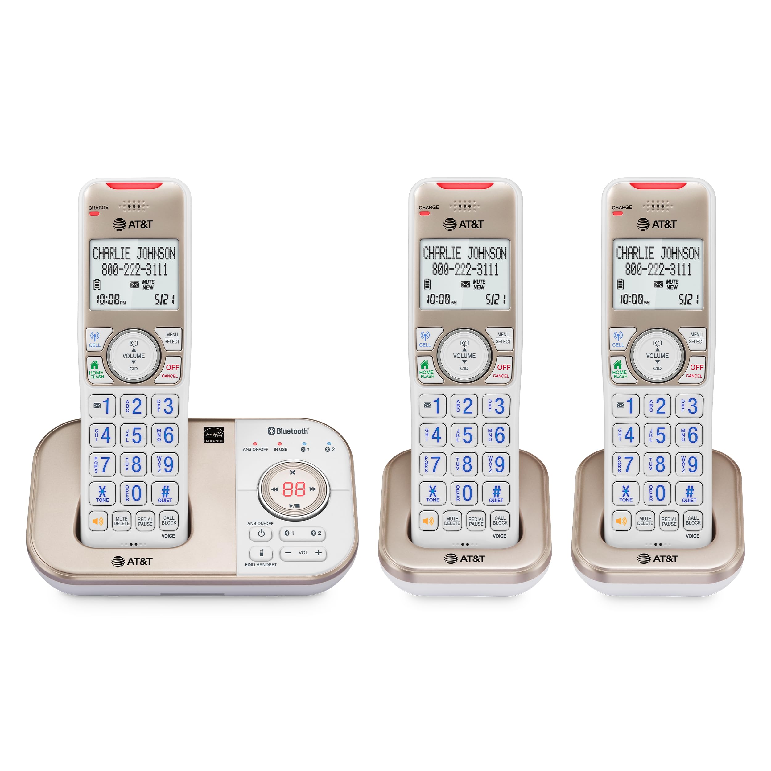 Foto 2 pulgar | Teléfonos Fijos At&t Con Contestador Automático Dect 6.0 3 - Venta Internacional.
