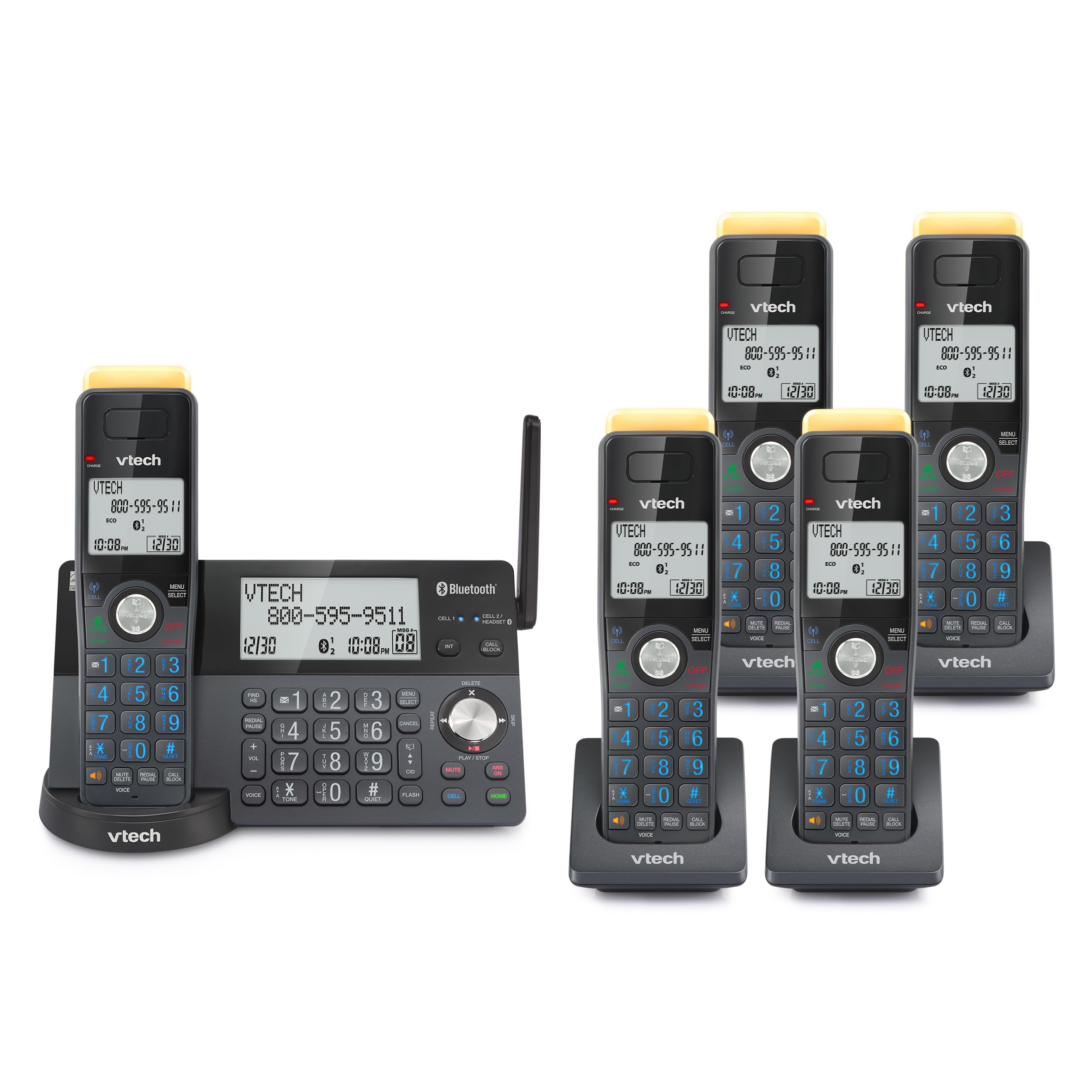 Foto 2 pulgar | Teléfono Inalámbrico Vtech Is8128-51 De Súper Largo Alcance Con 5 Auriculares - Venta Internacional.
