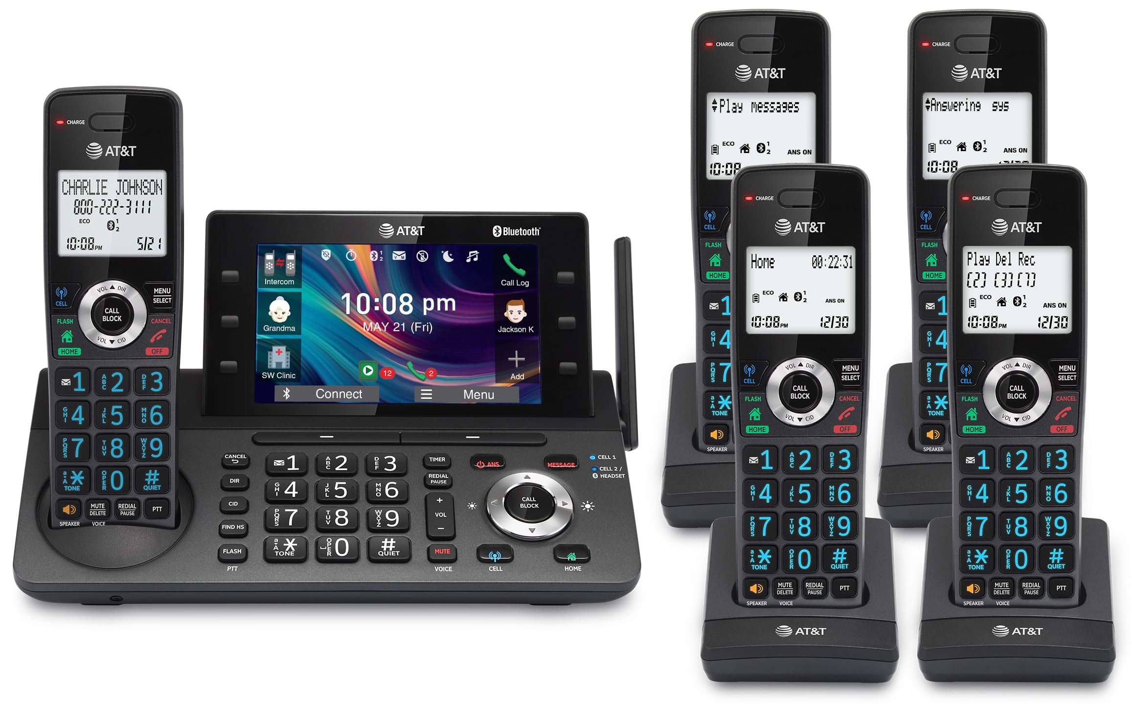 Foto 1 | Teléfono Inalámbrico Residencial Y Empresarial At&t Dect 6.0 De 5 Teléfonos - Venta Internacional.