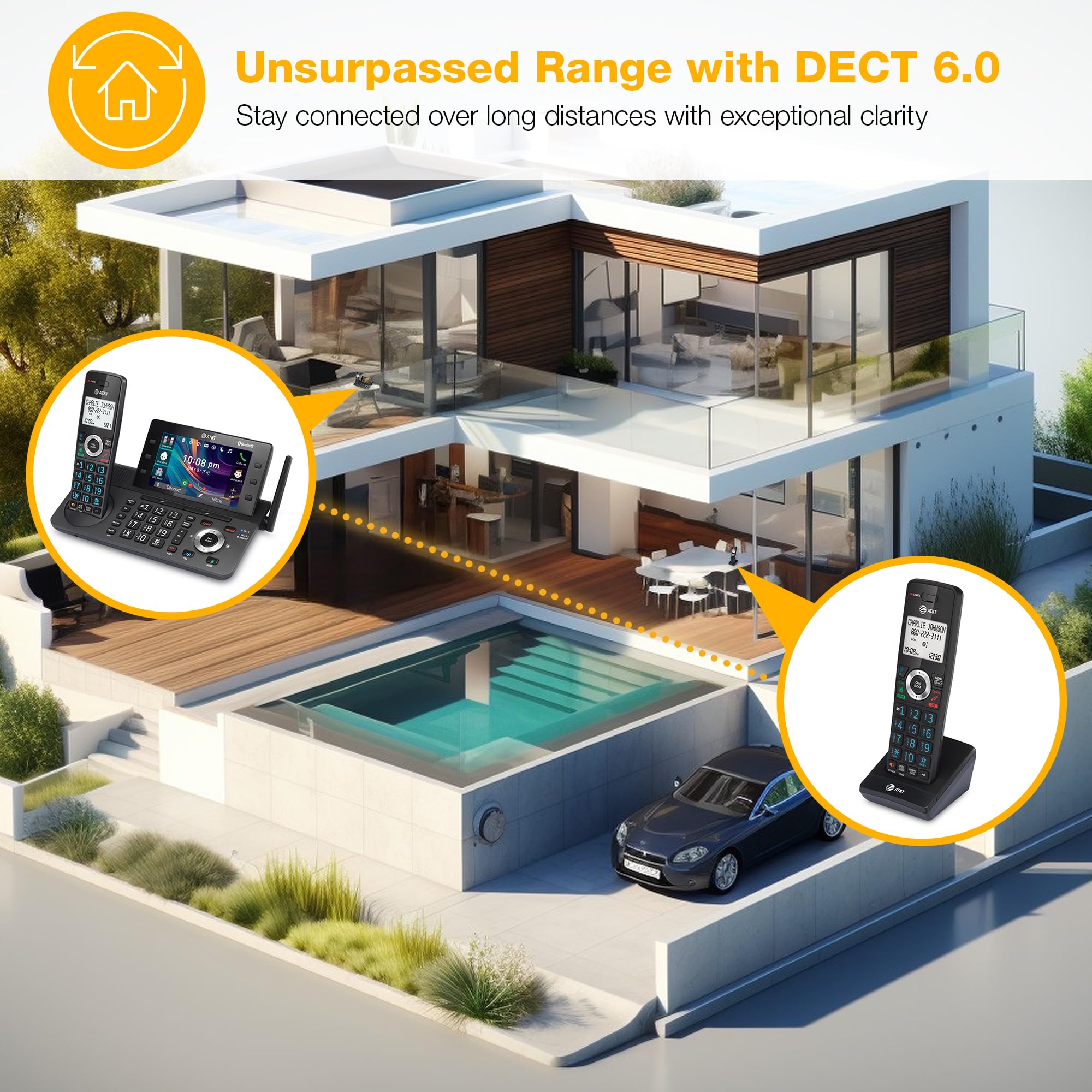 Foto 4 pulgar | Teléfono Inalámbrico Residencial Y Empresarial At&t Dect 6.0 De 5 Teléfonos - Venta Internacional.
