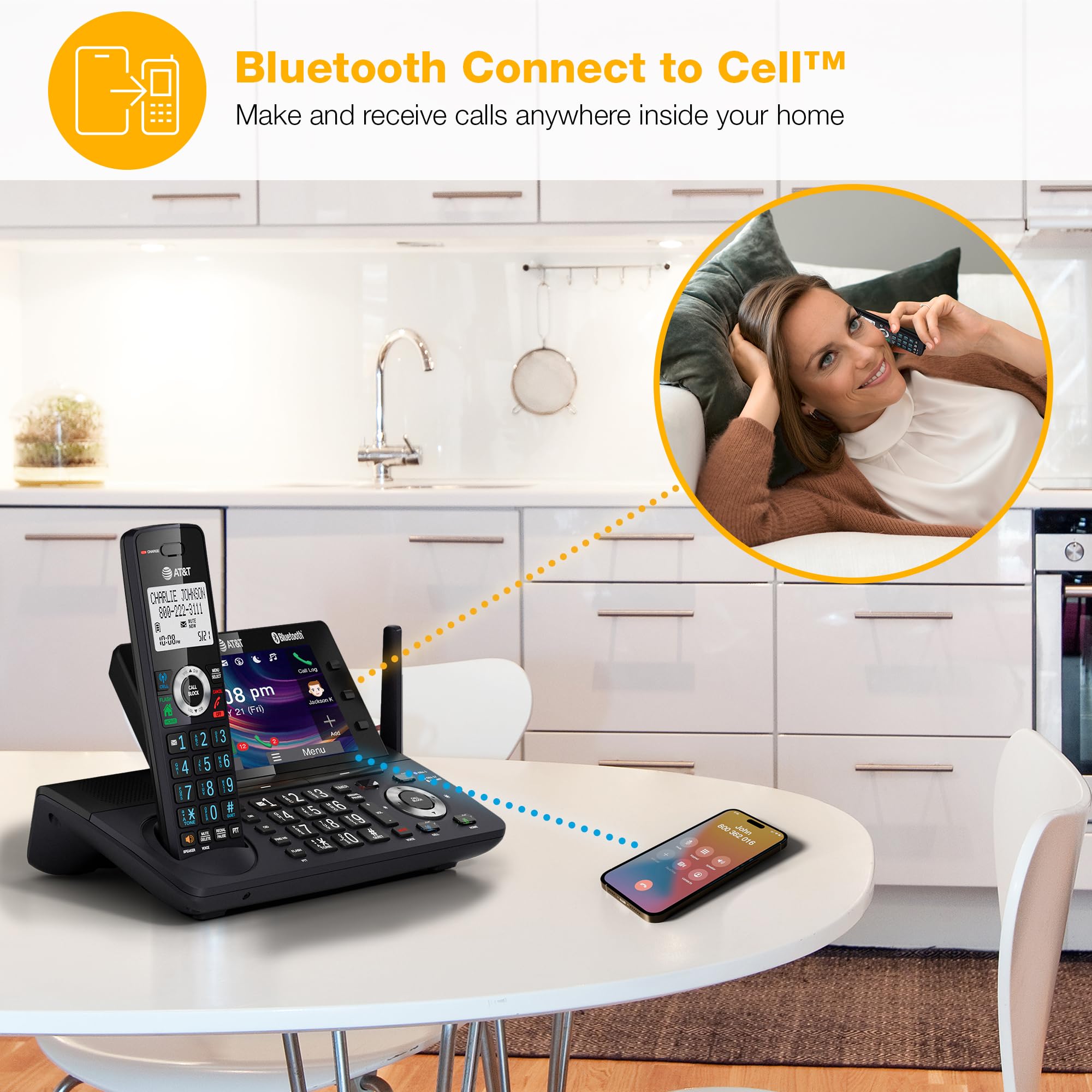 Foto 5 pulgar | Teléfono Inalámbrico Residencial Y Empresarial At&t Dect 6.0 De 5 Teléfonos - Venta Internacional.