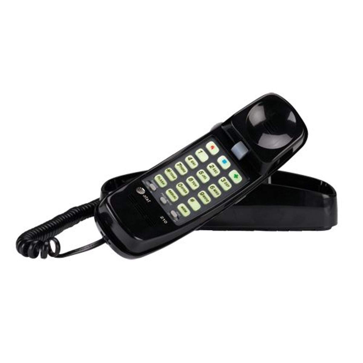 Teléfono Con Cable At&t 210 Basic Trimline Para Montaje En Pared Negro - Venta Internacional.