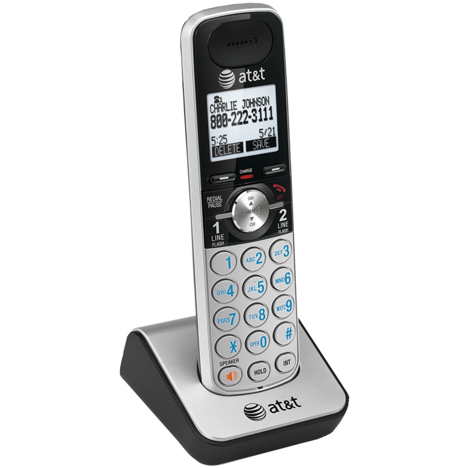 Auricular Inalámbrico At&t Tl88002 Plateado/negro Para El Sistema Tl88102 - Venta Internacional.