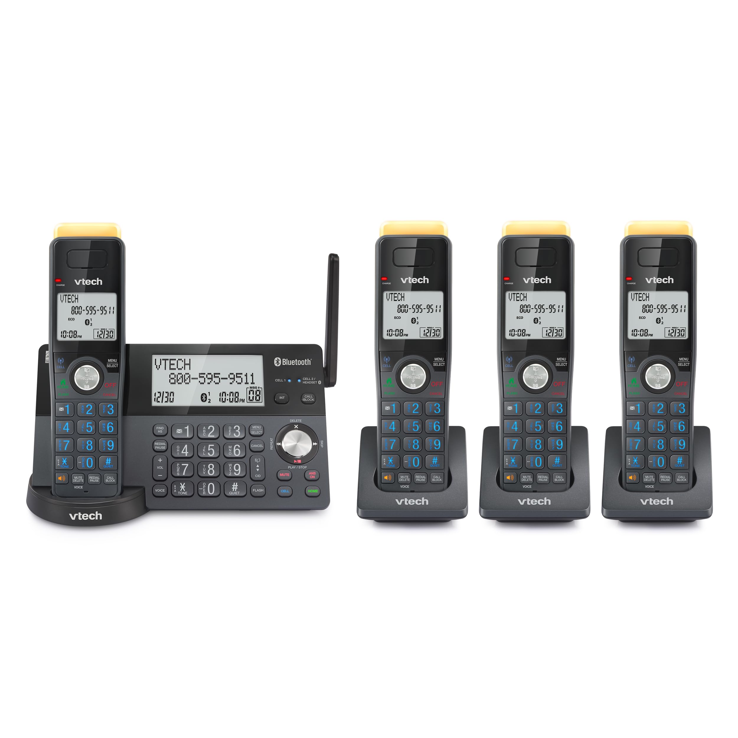 Foto 2 pulgar | Teléfono Inalámbrico Vtech Is8128-41 De Súper Largo Alcance Con 4 Auriculares - Venta Internacional.