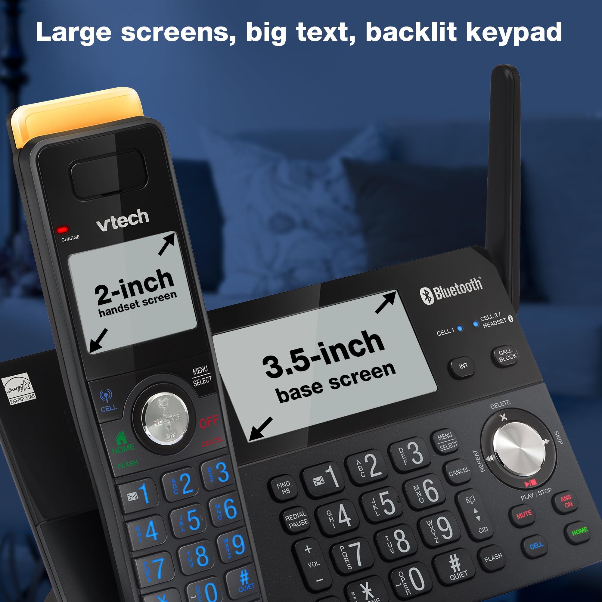 Foto 7 pulgar | Teléfono Inalámbrico Vtech Is8128-31 De Muy Largo Alcance Con 3 Auriculares - Venta Internacional.