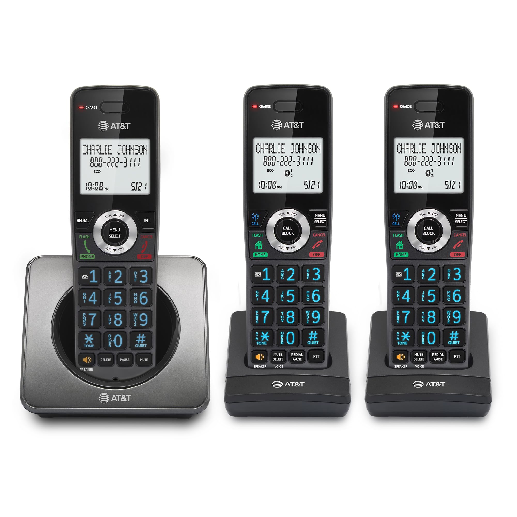 Teléfono Residencial Inalámbrico At&t Gl2101-3 Dect 6.0 Con 3 Teléfonos - Venta Internacional.