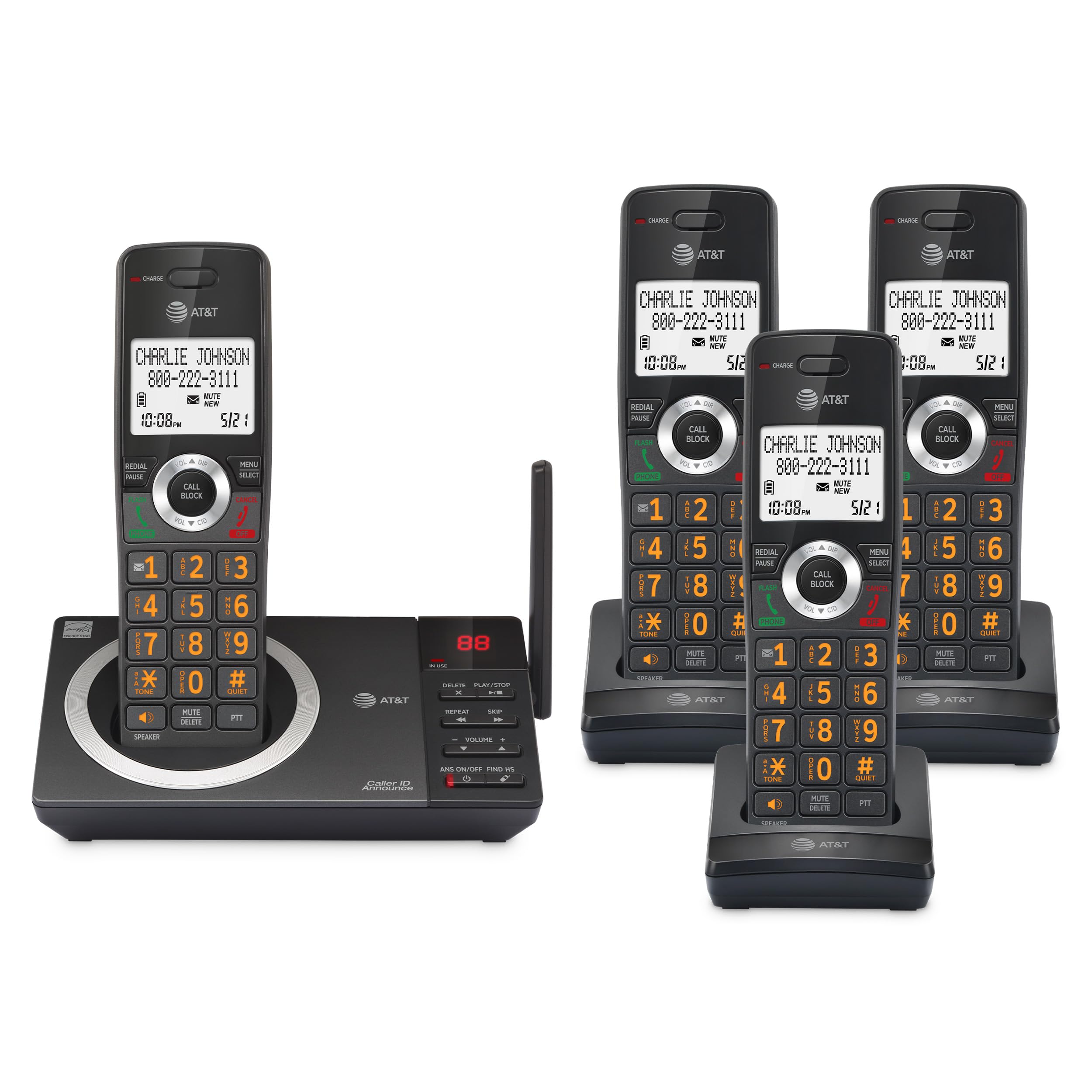 Foto 1 | Teléfono Residencial Inalámbrico At&t Cl82418 Con Contestador Automático Para 4 Teléfonos - Venta Internacional.