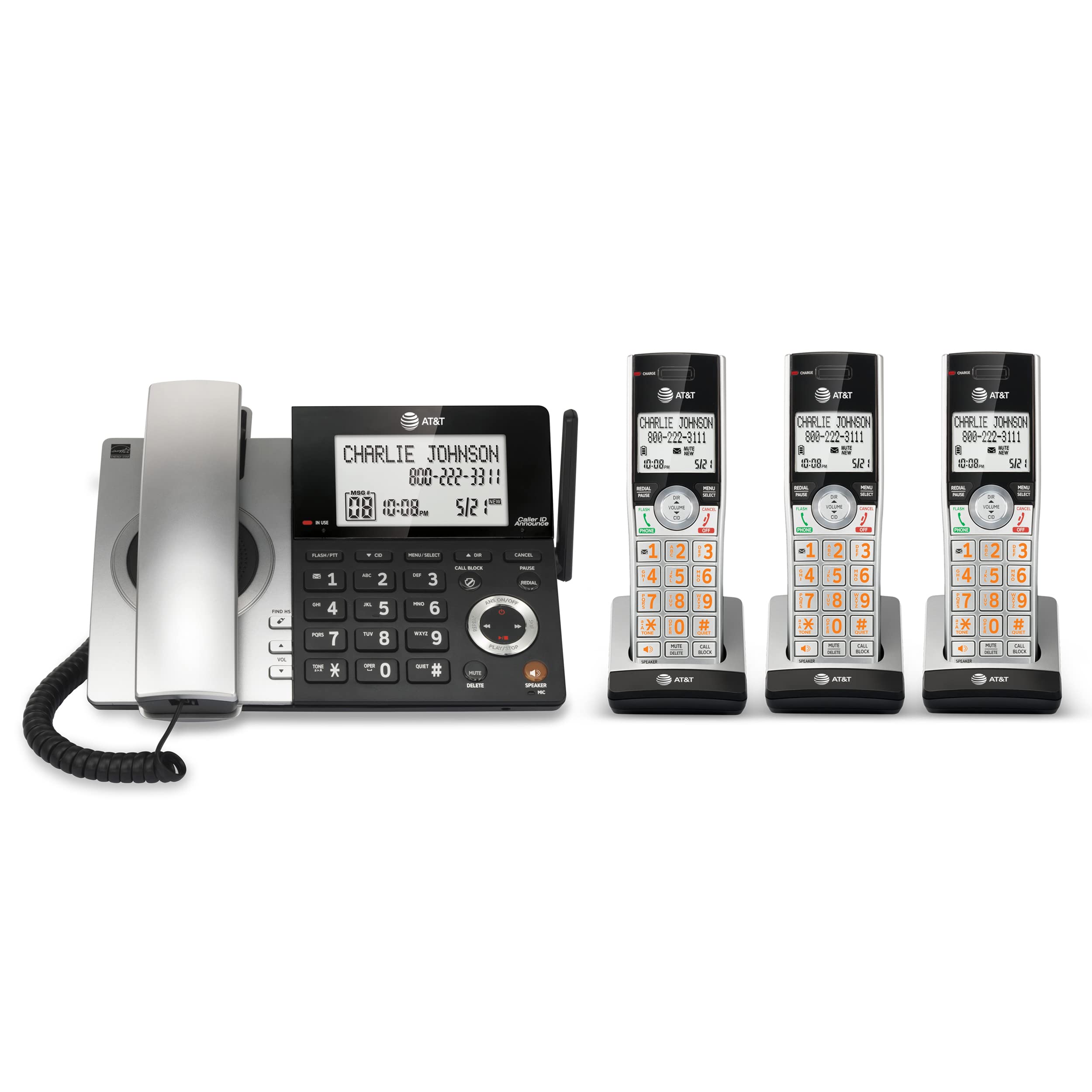 Foto 1 | Teléfono Con Cable/inalámbrico At&t Cl84307 Dect 6.0 Con Bloqueador De Llamadas Inteligente - Venta Internacional.