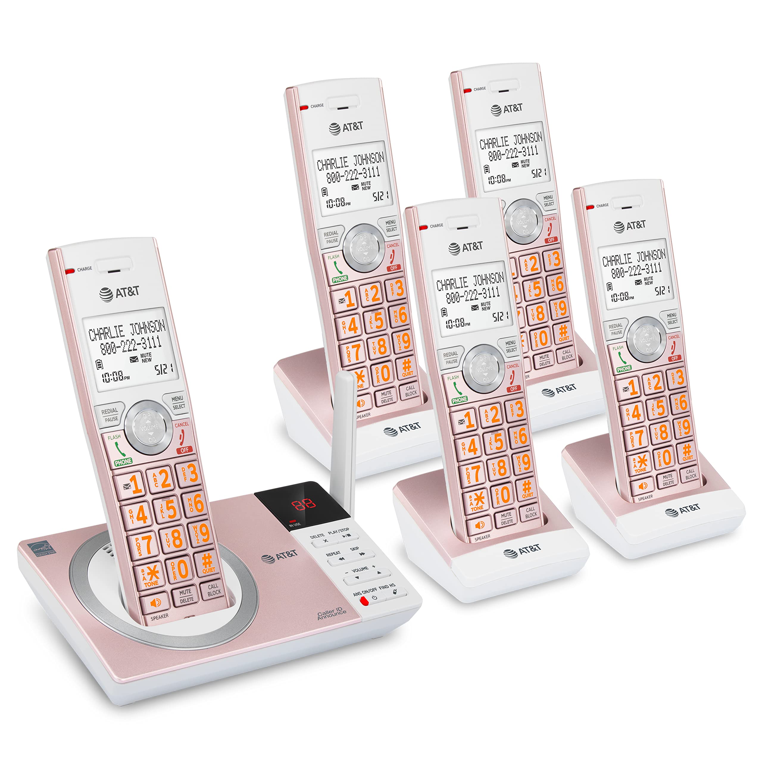 Foto 2 pulgar | Teléfono Inalámbrico At&t Cl82557 Dect 6.0 De 5 Auriculares Con Contestador Automático - Venta Internacional.