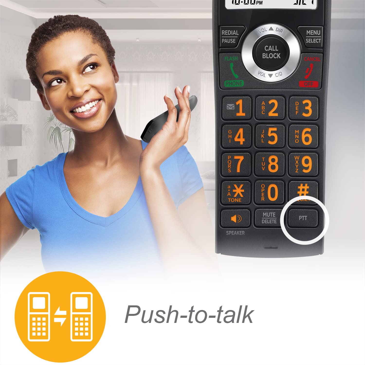 Foto 7 | Teléfono Inalámbrico At&t Cl82519 Dect 6.0 De 5 Auriculares Con Contestador Automático - Venta Internacional.