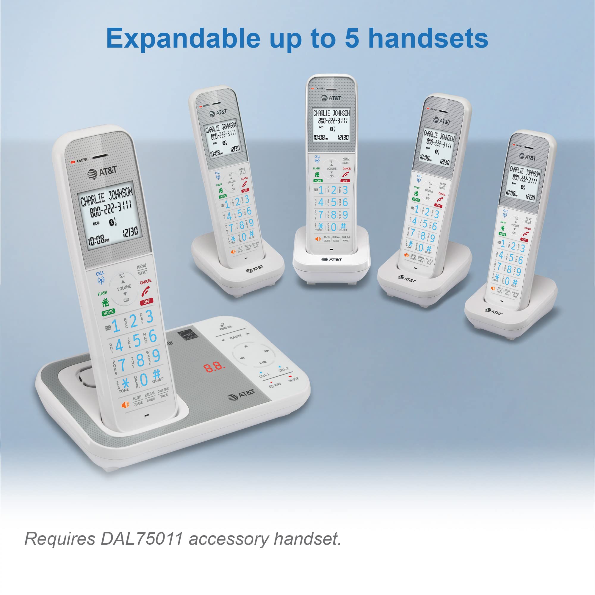 Foto 7 | Teléfono Residencial Inalámbrico At&t Dal75211 Dect 6.0 Con Bloqueador De Llamadas Inteligente - Venta Internacional.