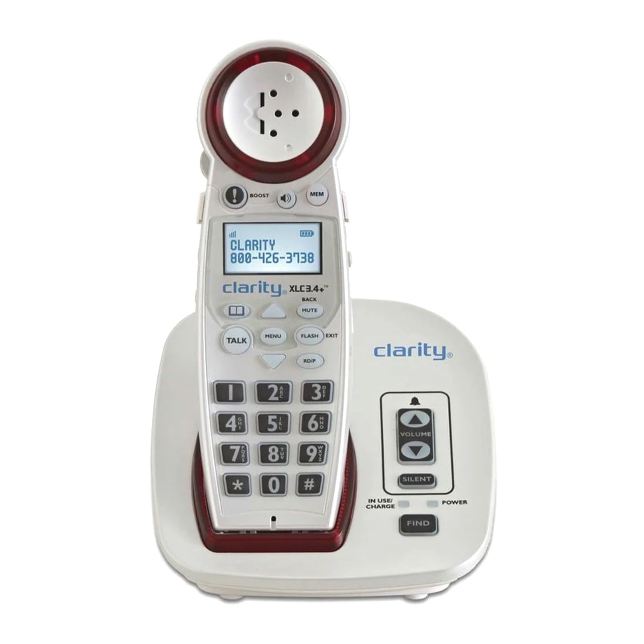 Teléfono Inalámbrico Clarity Xlc3.4+ Dect 6.0 Amplificado Para Personas Mayores - Venta Internacional.
