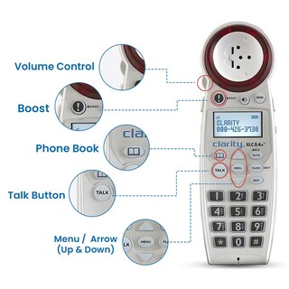 Foto 2 | Teléfono Inalámbrico Clarity Xlc3.4+ Dect 6.0 Amplificado Para Personas Mayores - Venta Internacional.