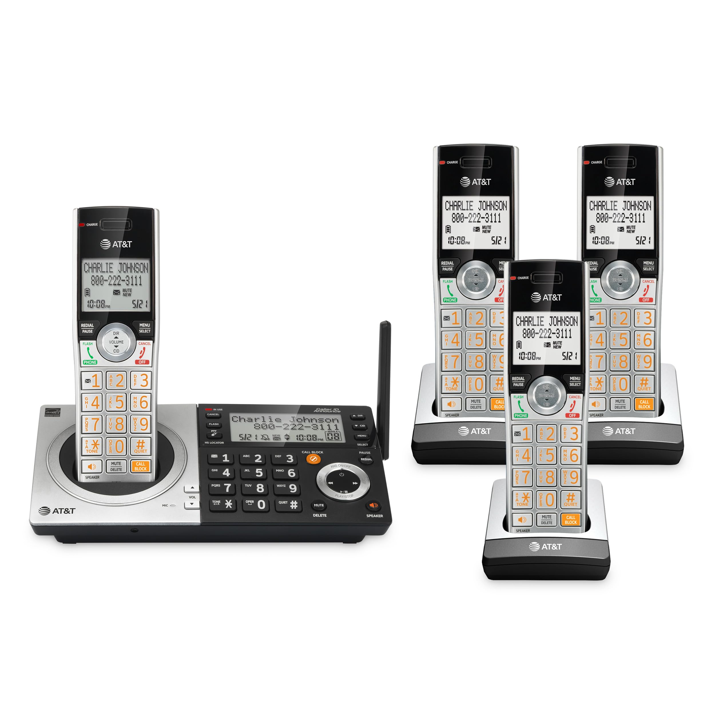 Foto 1 | Teléfono Inalámbrico At&t Cl83407 Dect 6.0 De 4 Auriculares Con Contestador Automático - Venta Internacional.