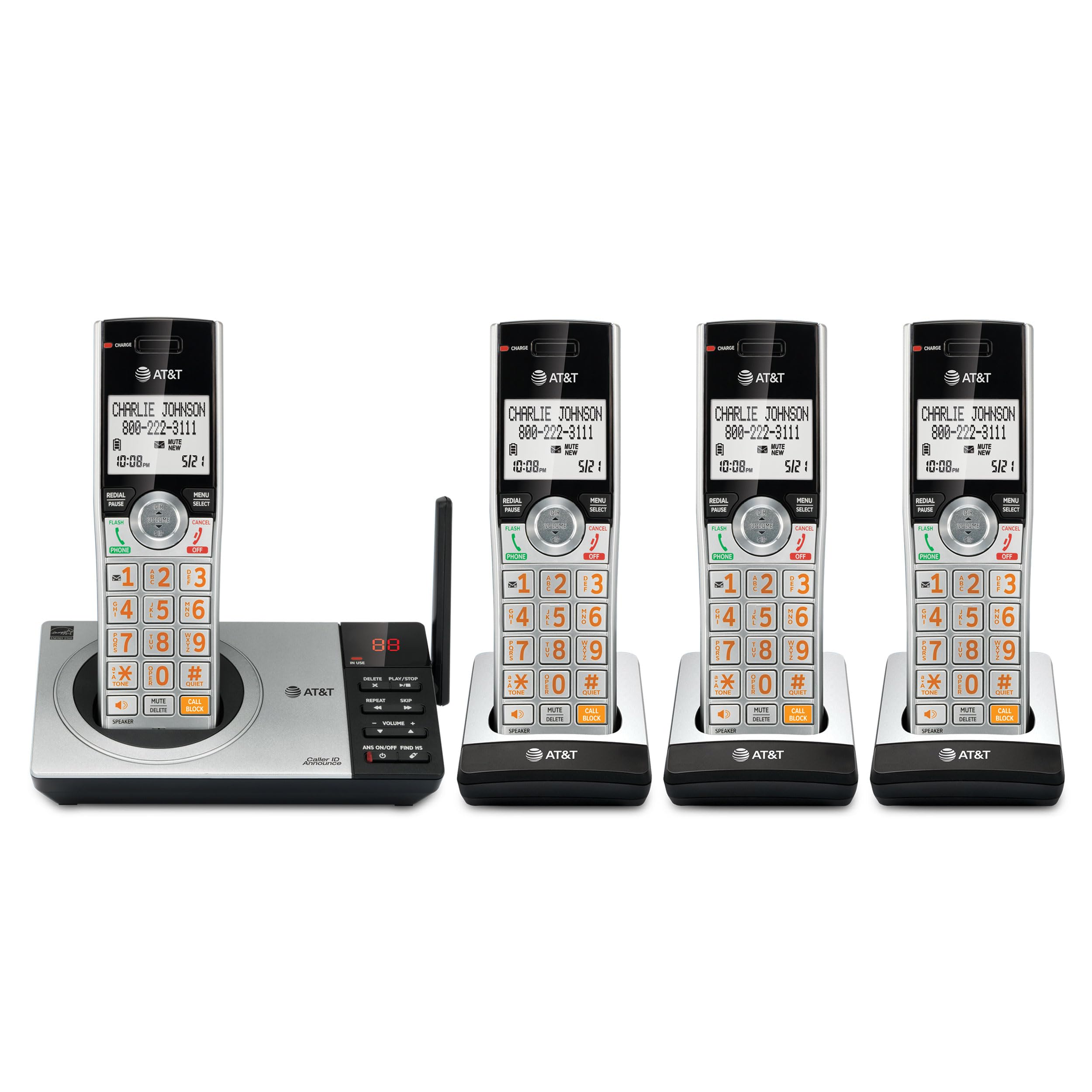 Foto 2 pulgar | Teléfono Inalámbrico At&t Cl82407 Dect 6.0 De 4 Auriculares Con Contestador Automático - Venta Internacional.