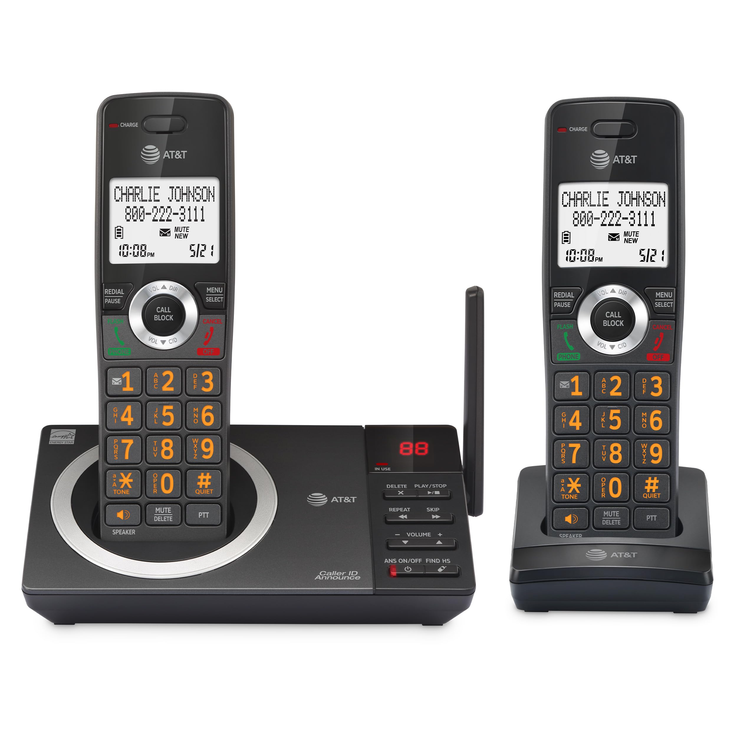 Foto 2 pulgar | Teléfono Residencial Inalámbrico At&t Cl82218 Con Contestador Automático Y 2 Auriculares - Venta Internacional.