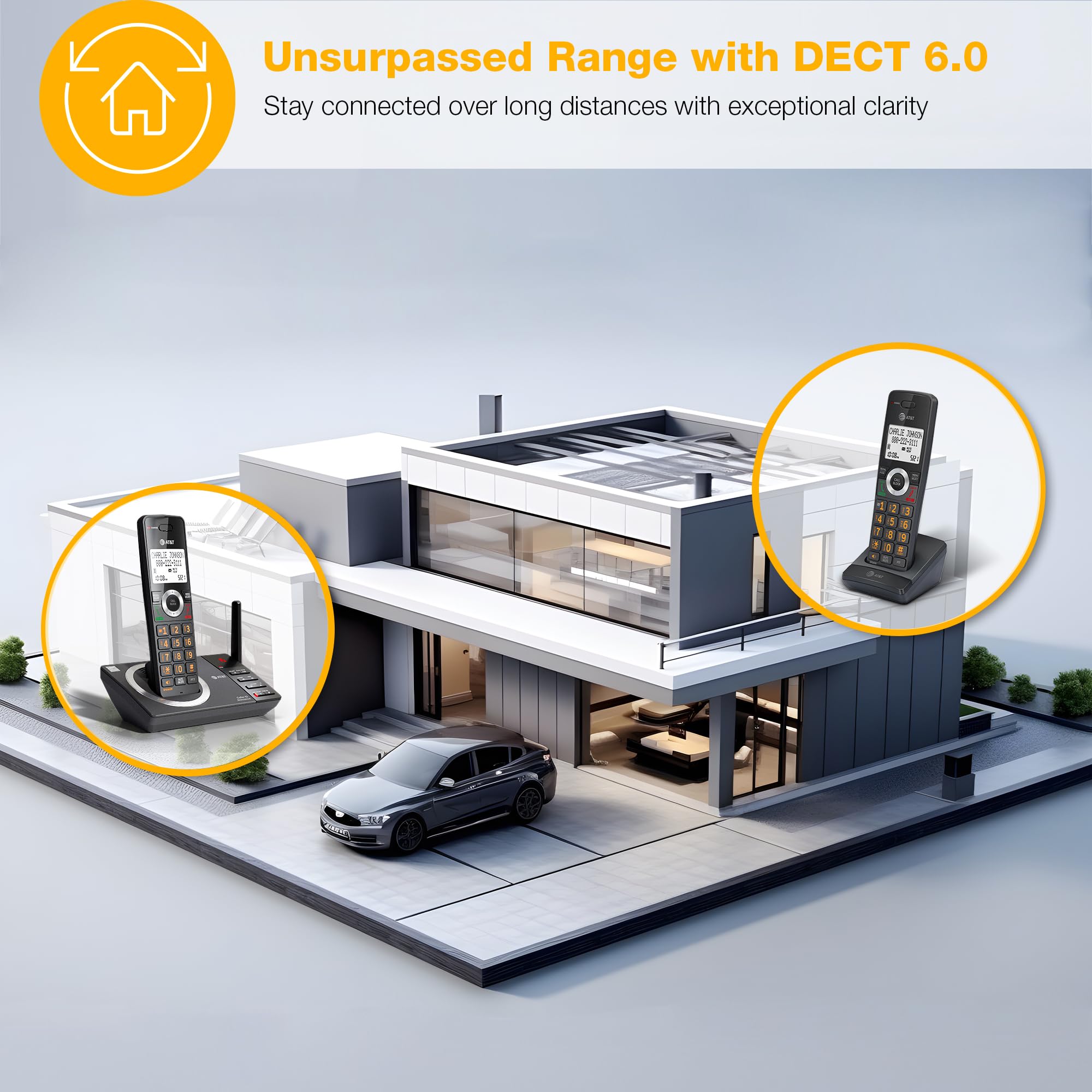 Foto 2 | Teléfono Residencial Inalámbrico At&t Cl82218 Con Contestador Automático Y 2 Auriculares - Venta Internacional.