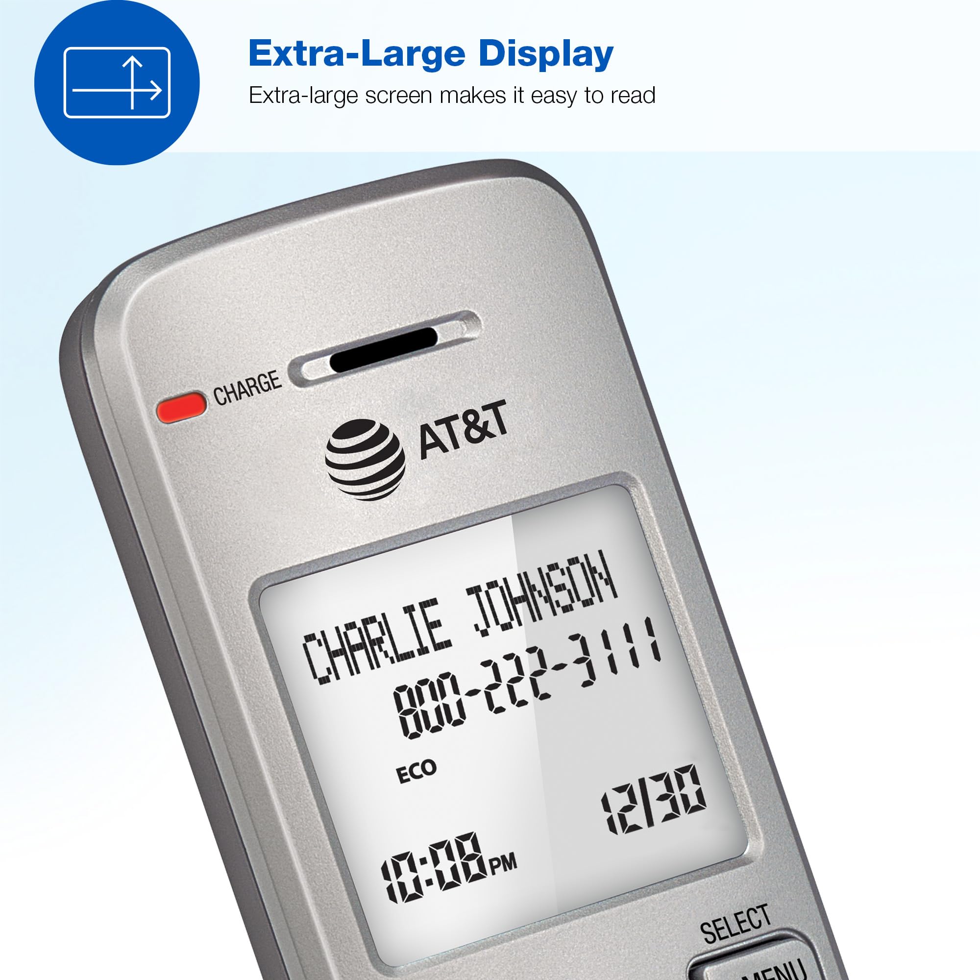Foto 7 pulgar | Teléfono Residencial Inalámbrico At&t Dect 6.0 Con Pantalla Lcd De 5 Auriculares - Venta Internacional.