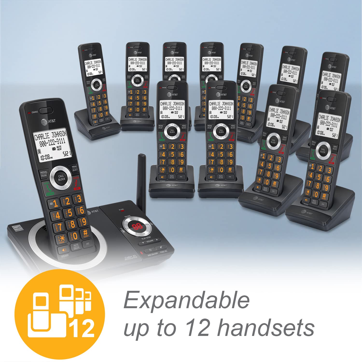 Foto 7 pulgar | Teléfono Inalámbrico At&t Cl82319 Dect 6.0 De 3 Auriculares Con Contestador Automático - Venta Internacional.