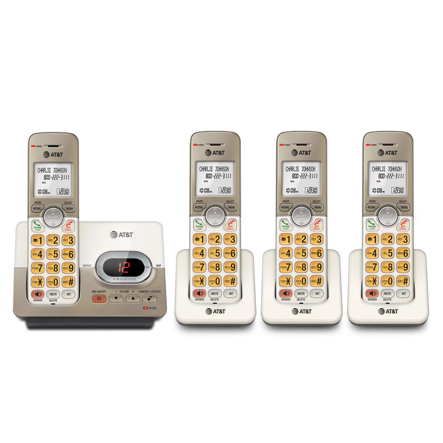 Foto 1 | Teléfono Inalámbrico At&t El52413 Con Sistema De Respuesta 4 Teléfonos - Venta Internacional.