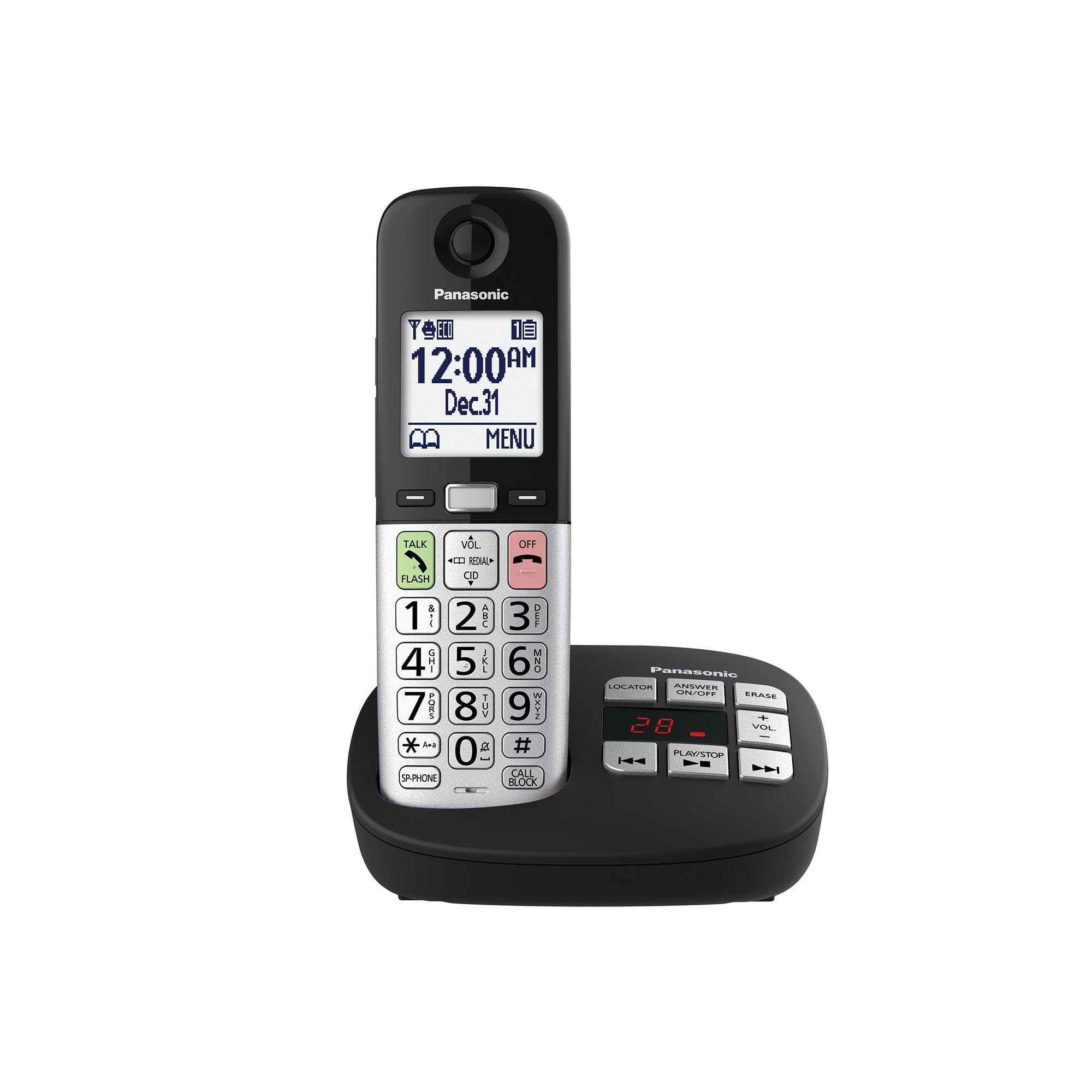 Foto 2 pulgar | Teléfono Inalámbrico Panasonic Kx-tgu430b Con Pantalla Grande Y Botones - Venta Internacional.