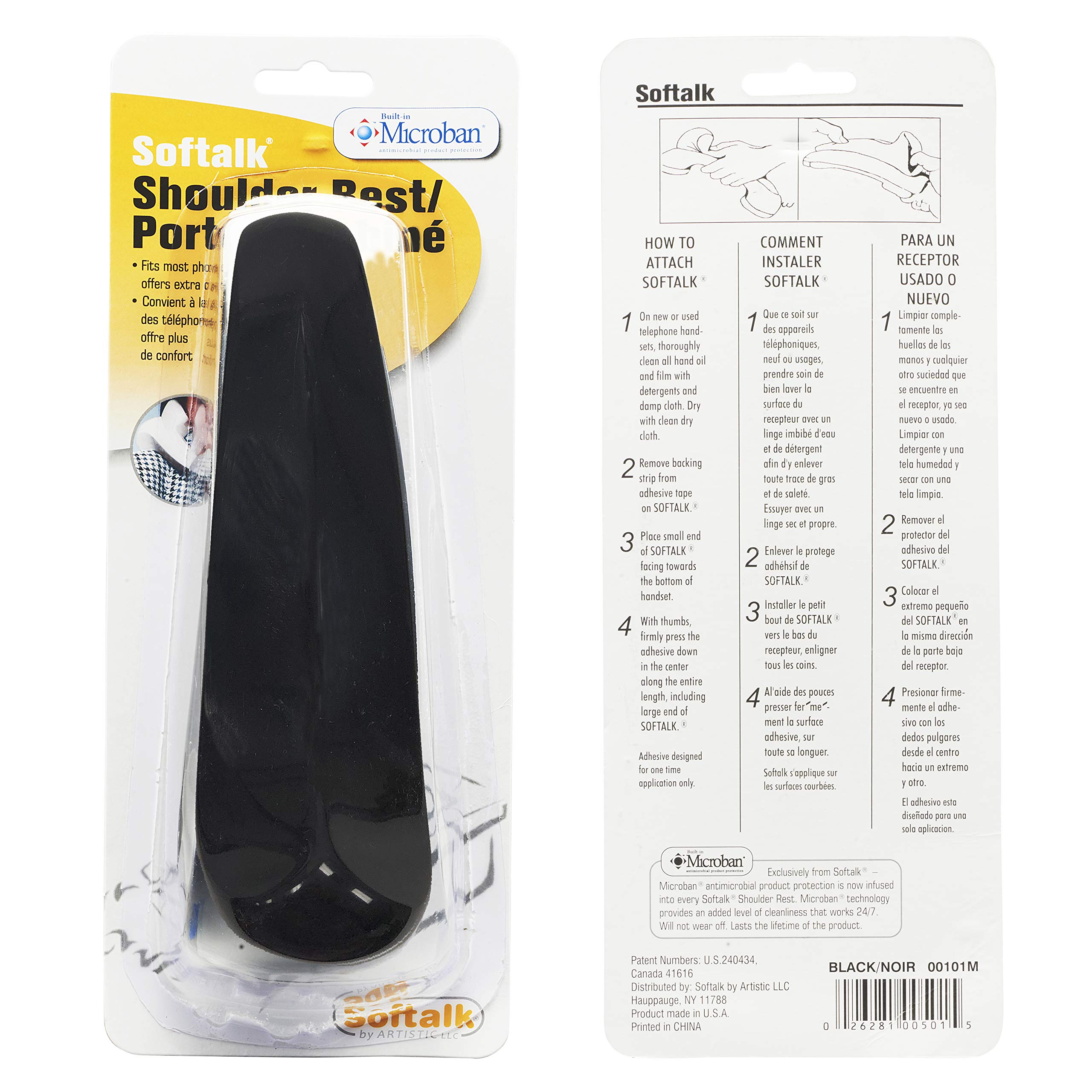 Foto 3 pulgar | Reposabrazos Para Teléfono Softalk Antibacteriano Negro 00101m - Venta Internacional.