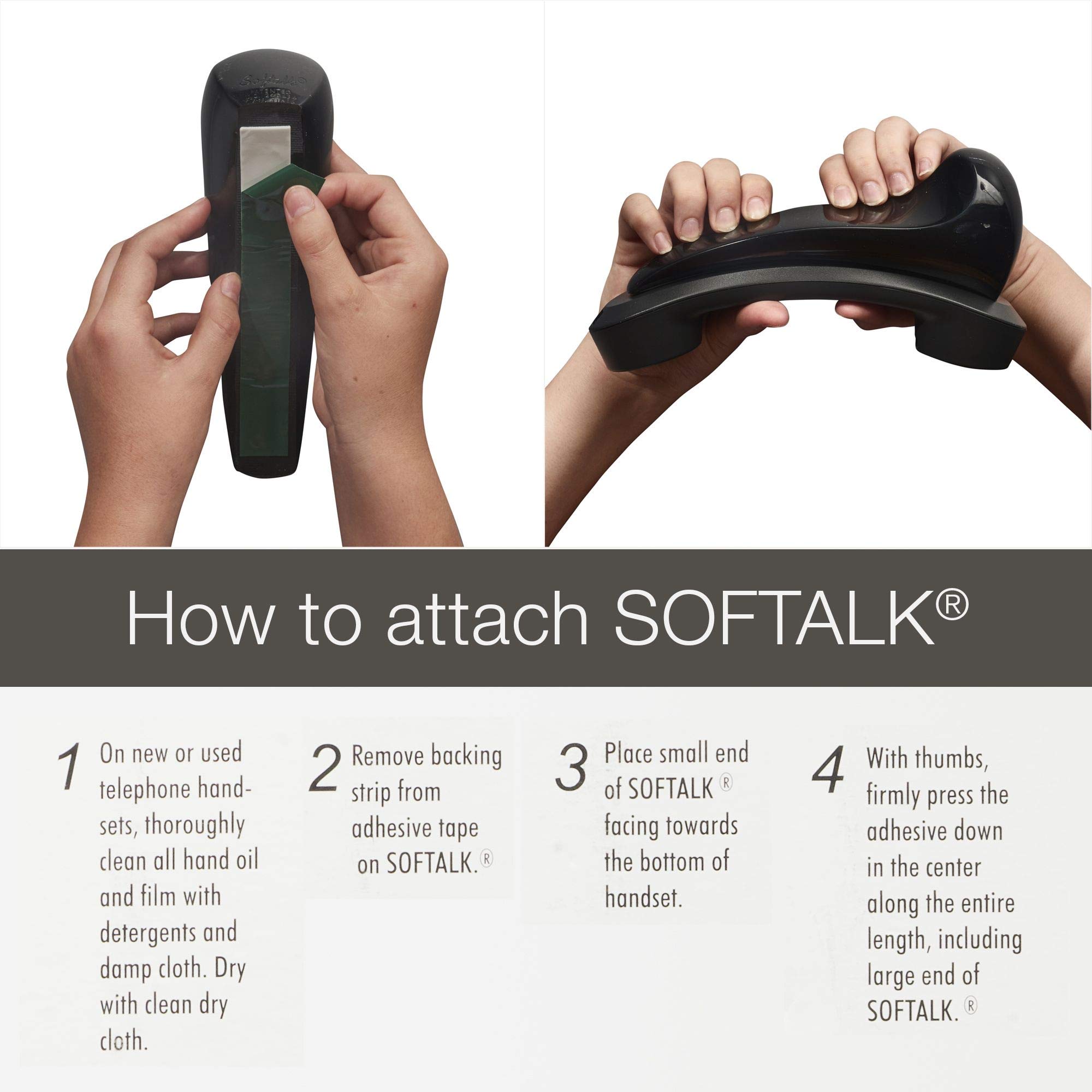 Foto 4 | Reposabrazos Para Teléfono Softalk Antibacteriano Negro 00101m - Venta Internacional.