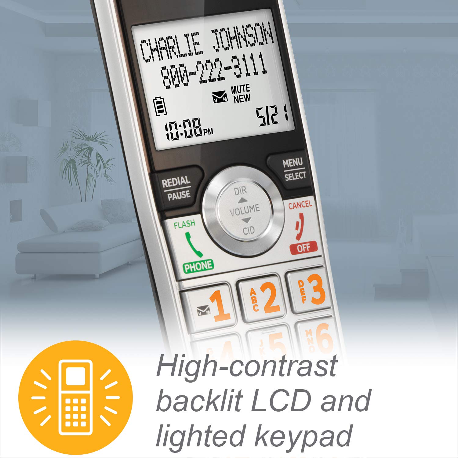 Foto 5 | Teléfono At&t Cl84107 Dect 6.0 Con Bloqueador De Llamadas Inteligente, 1 Auricular - Venta Internacional.