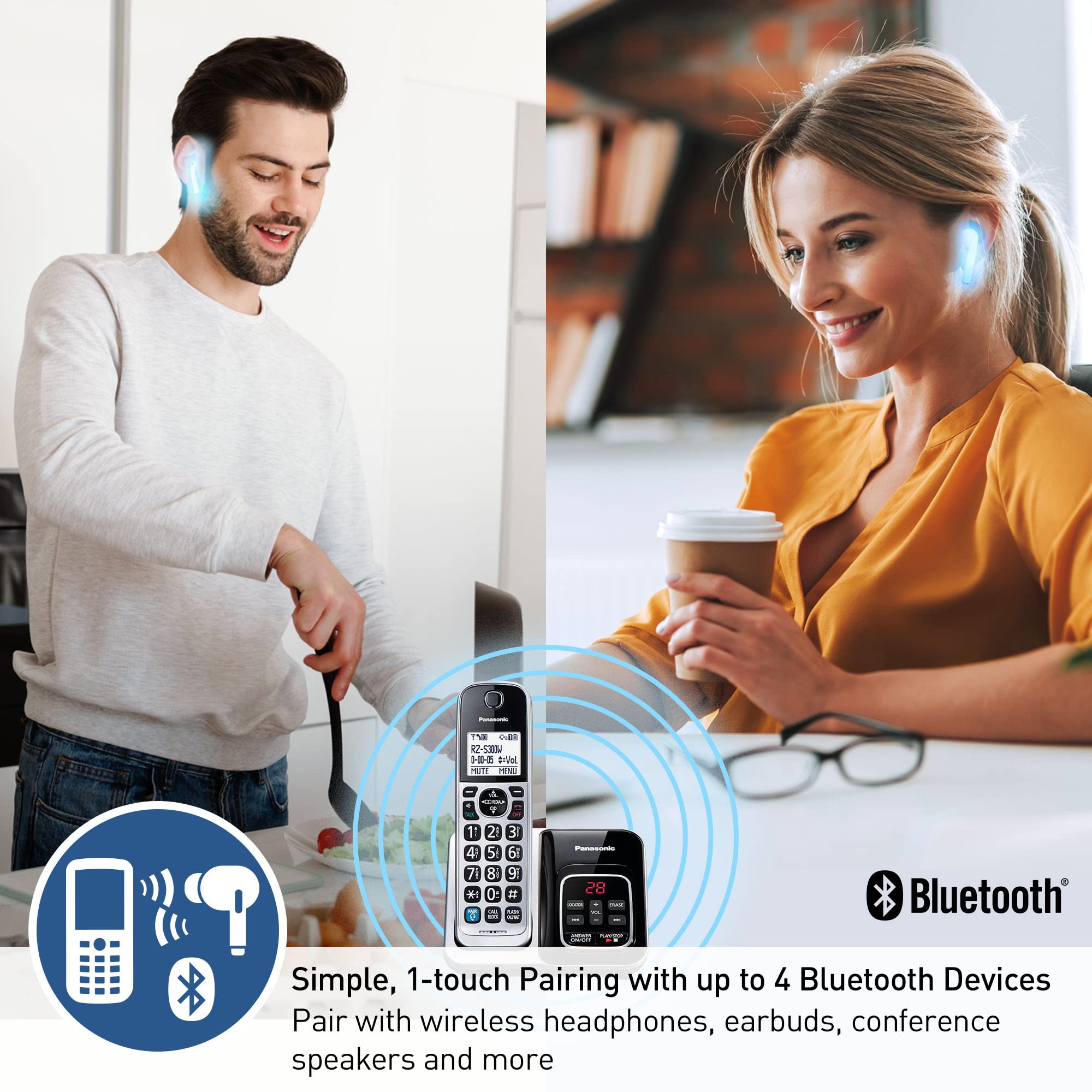 Foto 4 pulgar | Sistema Telefónico Inalámbrico Panasonic Kx-tgd892s con 2 Auriculares - Venta Internacional
