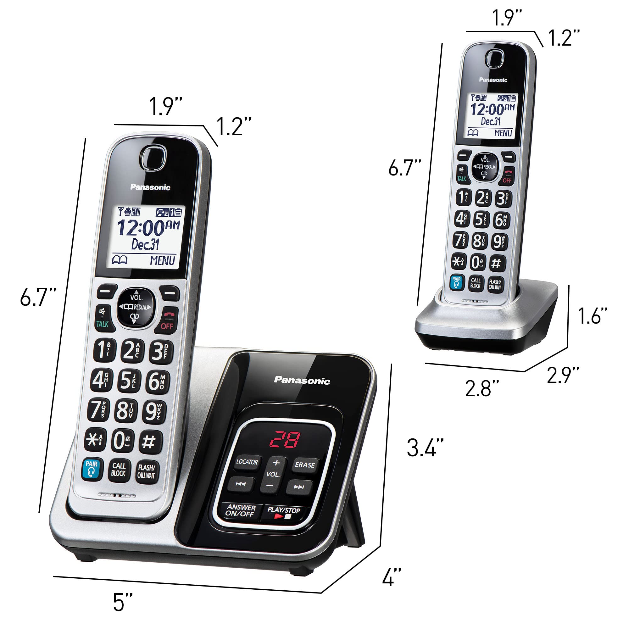 Foto 8 pulgar | Sistema Telefónico Inalámbrico Panasonic Kx-tgd892s con 2 Auriculares - Venta Internacional