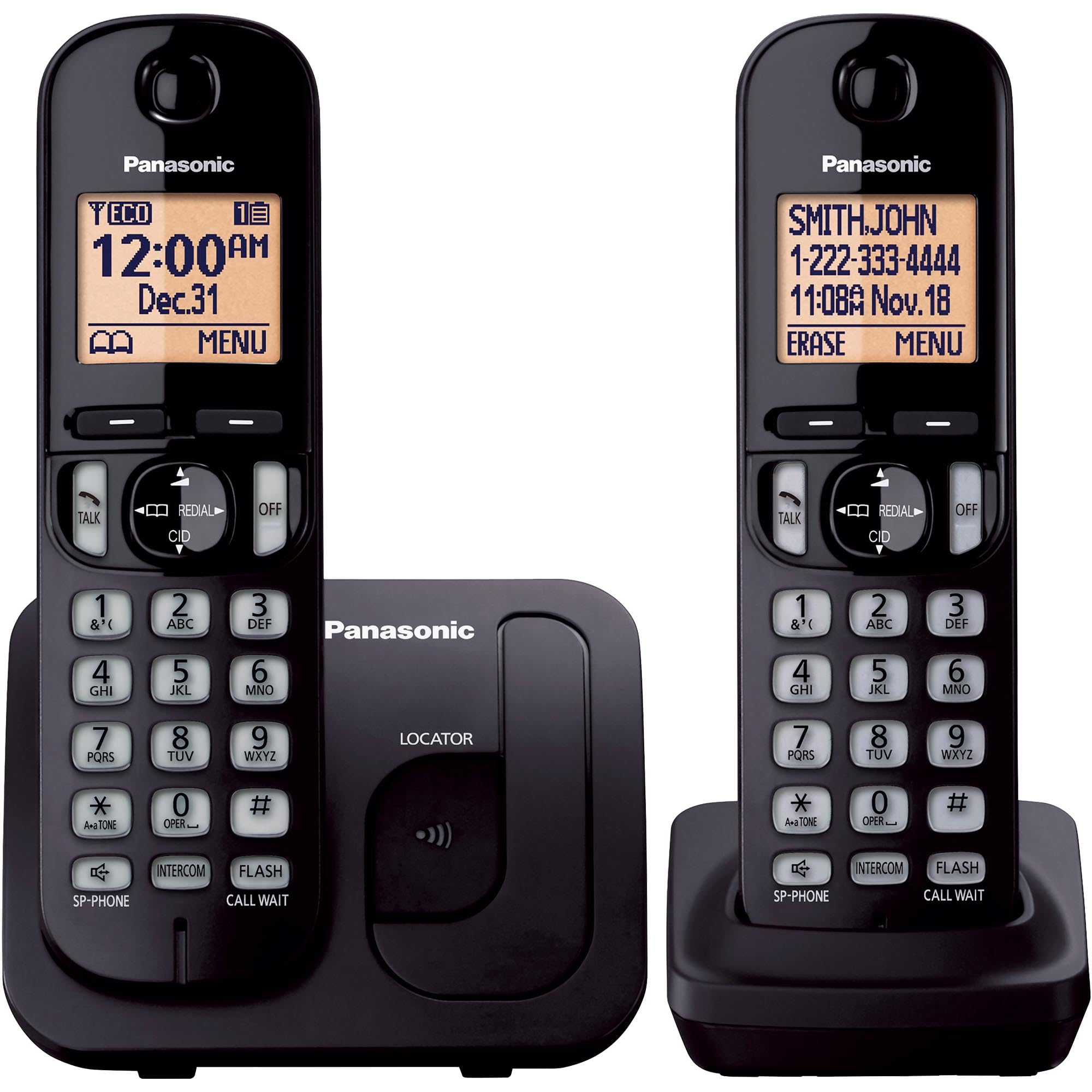Foto 1 | Teléfono Inalámbrico Panasonic Kx-tgc202b con Pantalla de 1.6 Pulgadas y 2 Auriculares - Venta Internacional