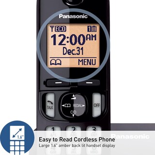 Foto 4 | Teléfono Inalámbrico Panasonic Kx-tgc202b con Pantalla de 1.6 Pulgadas y 2 Auriculares - Venta Internacional