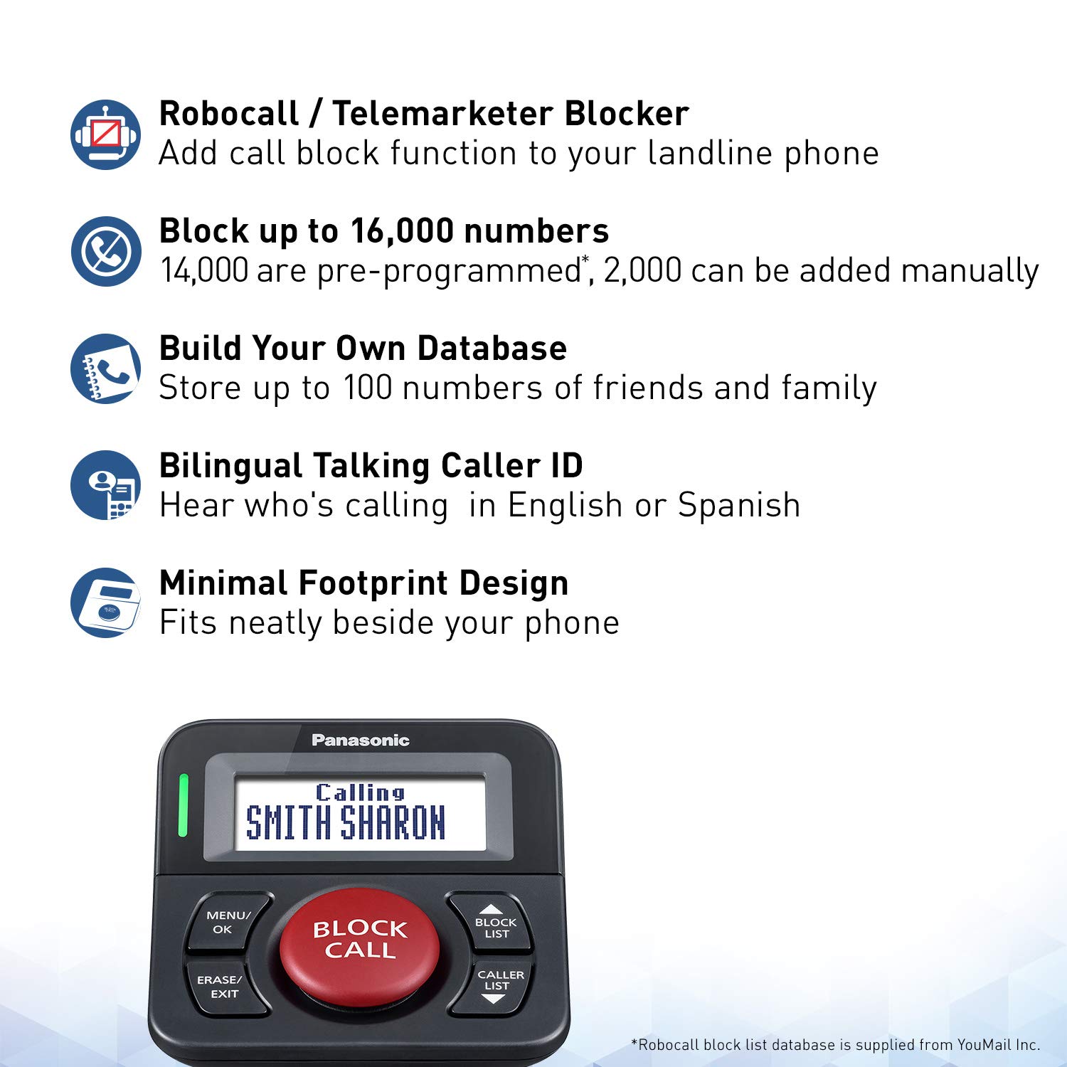 Foto 3 pulgar | Bloqueador de Llamadas Panasonic Home Phone Auto Call Block Kx-tga710b - Venta Internacional