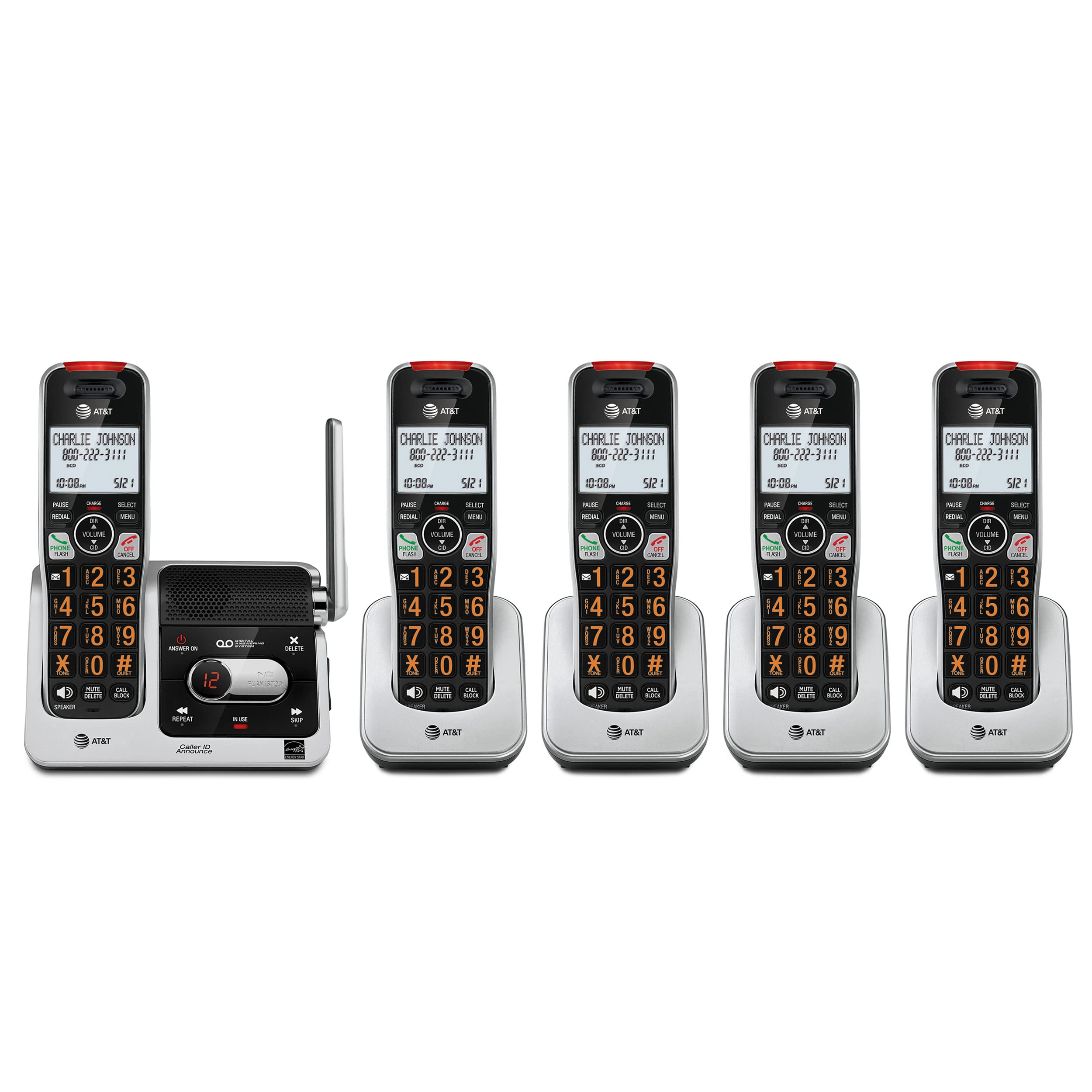 Foto 2 pulgar | Teléfono Inalámbrico At&t Bl102-5 Dect 6.0 de 5 Auriculares con Contestador Automático - Venta Internacional