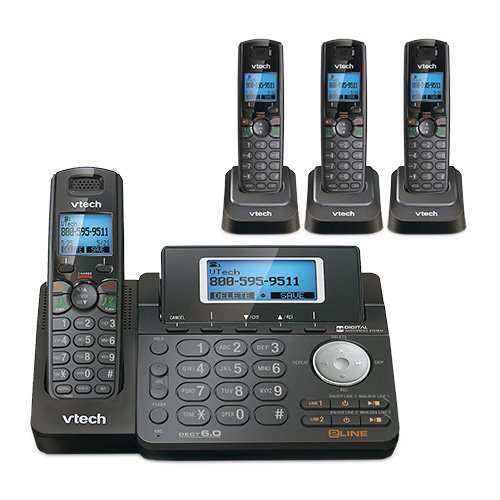 Teléfono Inalámbrico Vtech Ds6151-11 Dect 6.0 de 2 Líneas con 3 Auriculares - Venta Internacional