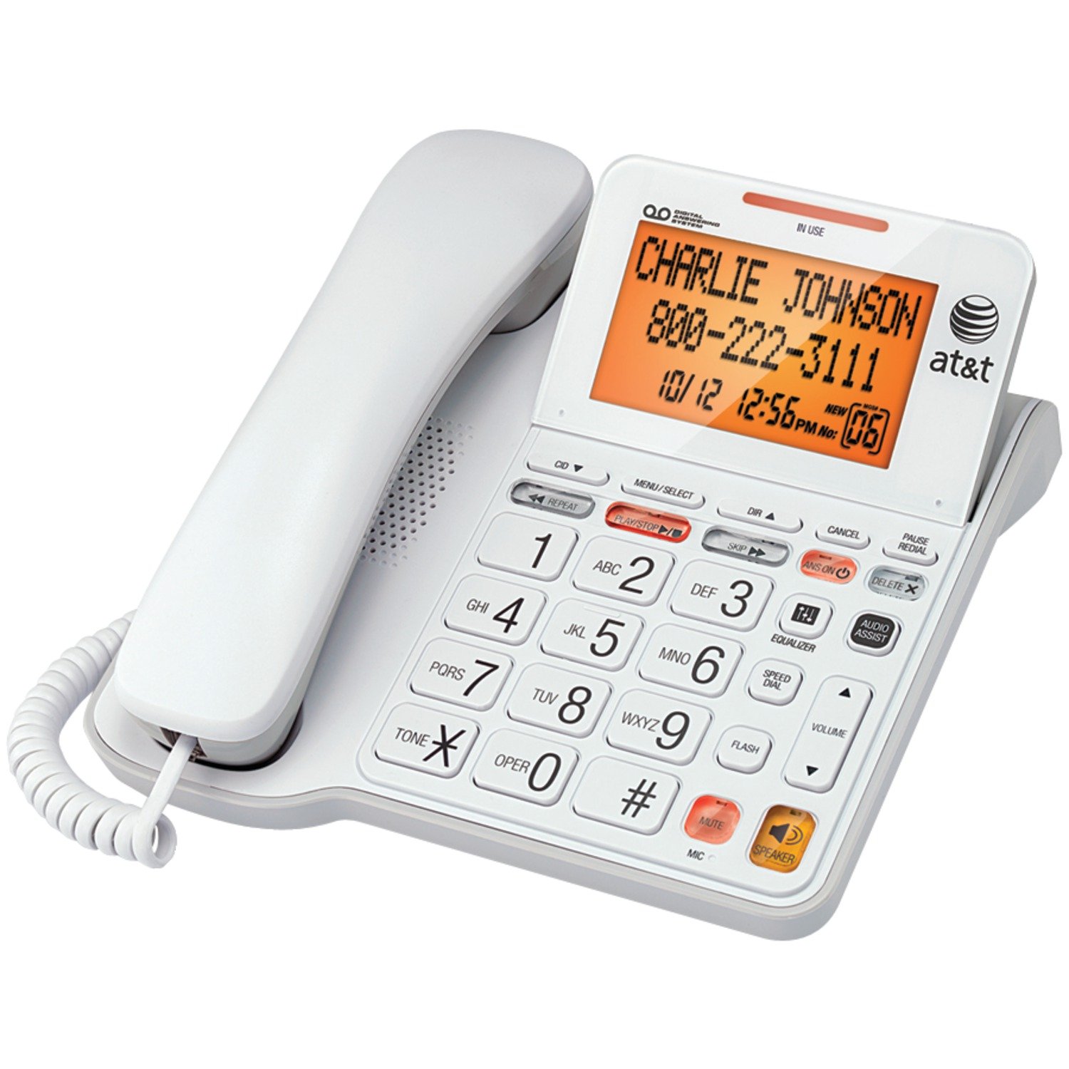 Foto 1 | Teléfono con Cable At&t Cl4940 con Sistema de Respuesta Blanco - Venta Internacional