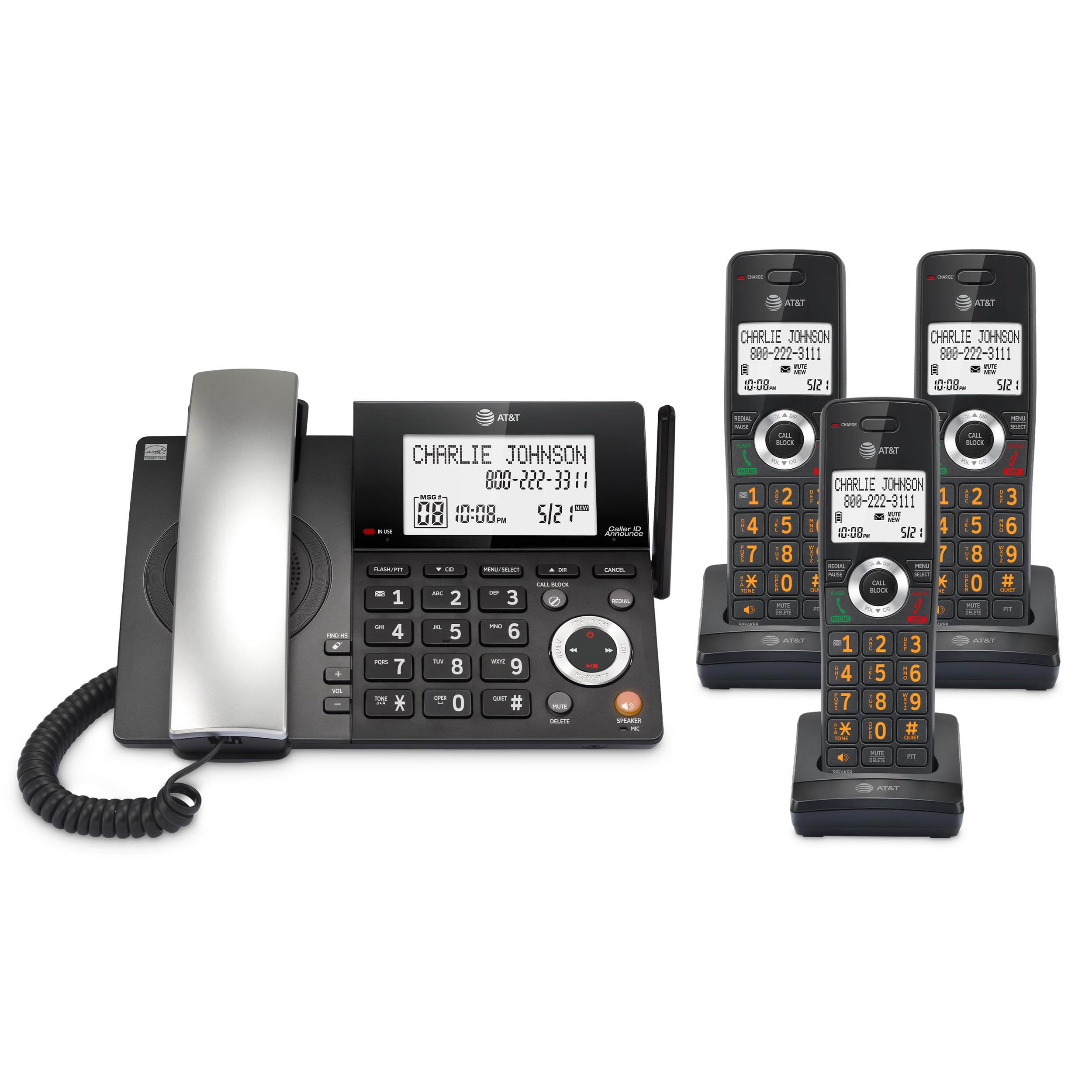 Foto 2 pulgar | Teléfono Residencial At&t Dect 6.0 con 3 Auriculares Cl84318 - Venta Internacional