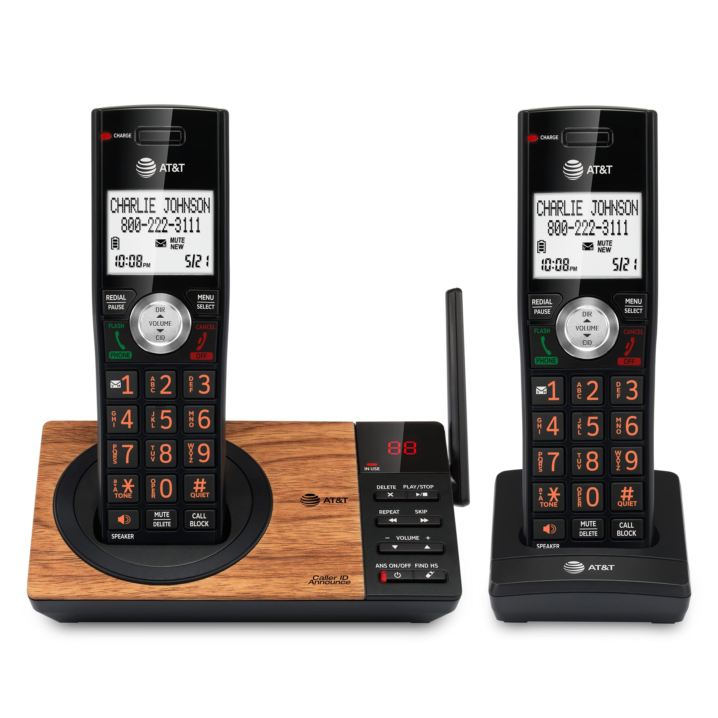 Foto 2 pulgar | Teléfono Inalámbrico At&t Cl82267 Dect 6.0 De 2 Auriculares Con Contestador Automático - Venta Internacional.