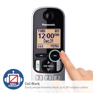 Foto 3 | Teléfono Inalámbrico Panasonic Dect 6.0 Kx-tgc222s Con Contestador Automático - Venta Internacional.