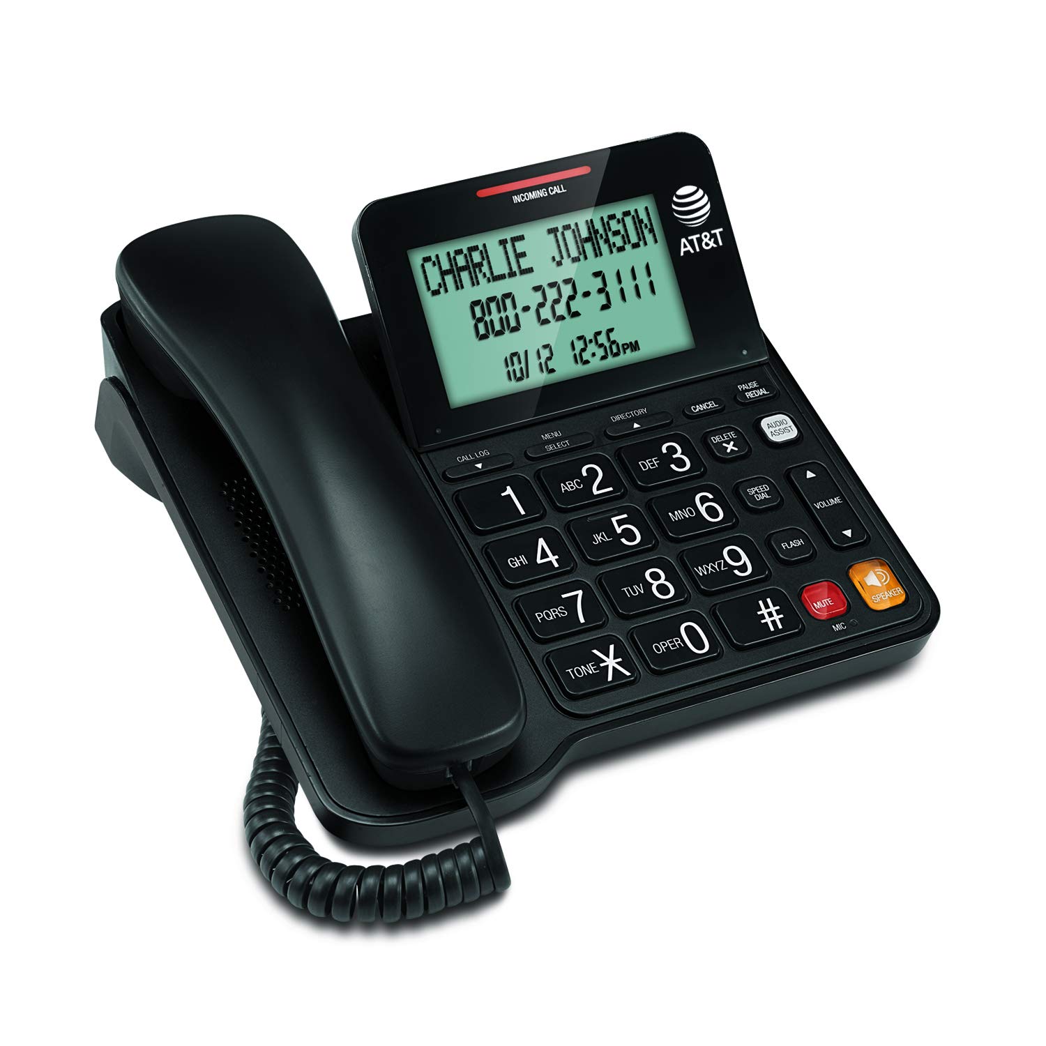 Foto 1 | Teléfono Con Cable At&t Cl2940 Con Altavoz E Identificador De Llamadas Negro - Venta Internacional.
