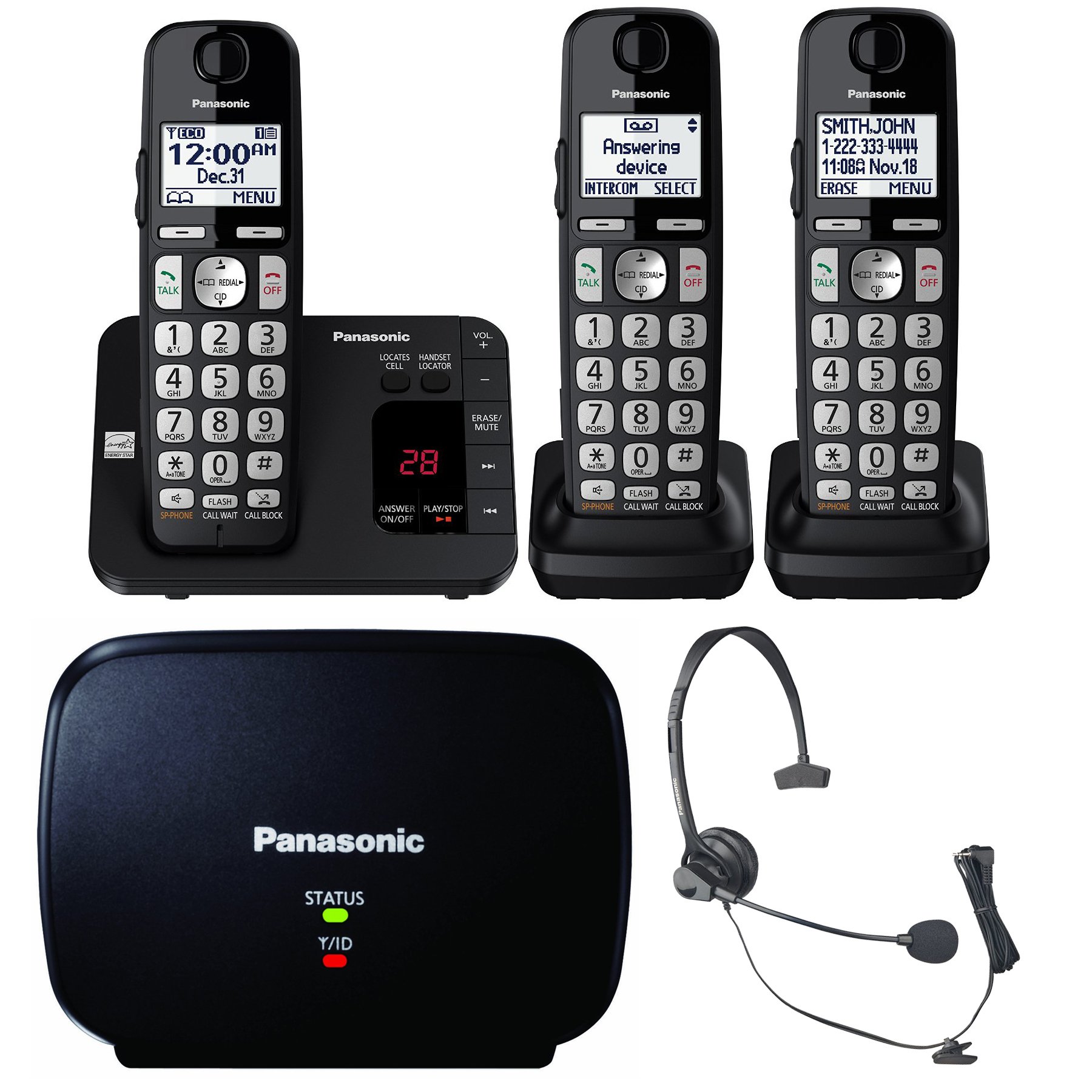 Foto 2 pulgar | Sistema Telefónico Inalámbrico Panasonic Kx-tge433b Con Contestador Automático - Venta Internacional.