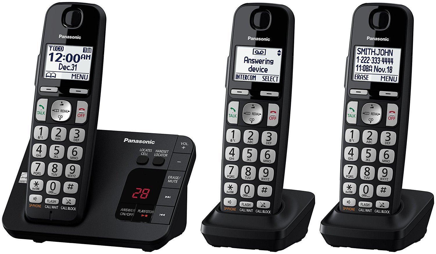 Foto 4 pulgar | Sistema Telefónico Inalámbrico Panasonic Kx-tge433b Con Contestador Automático - Venta Internacional.