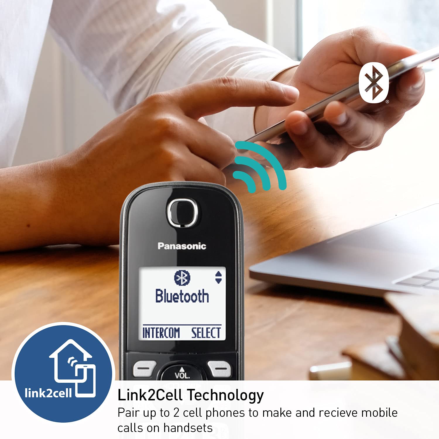 Foto 4 pulgar | Teléfono Inalámbrico Panasonic Kx-tgd663m Con Bluetooth - Negro - Venta Internacional.