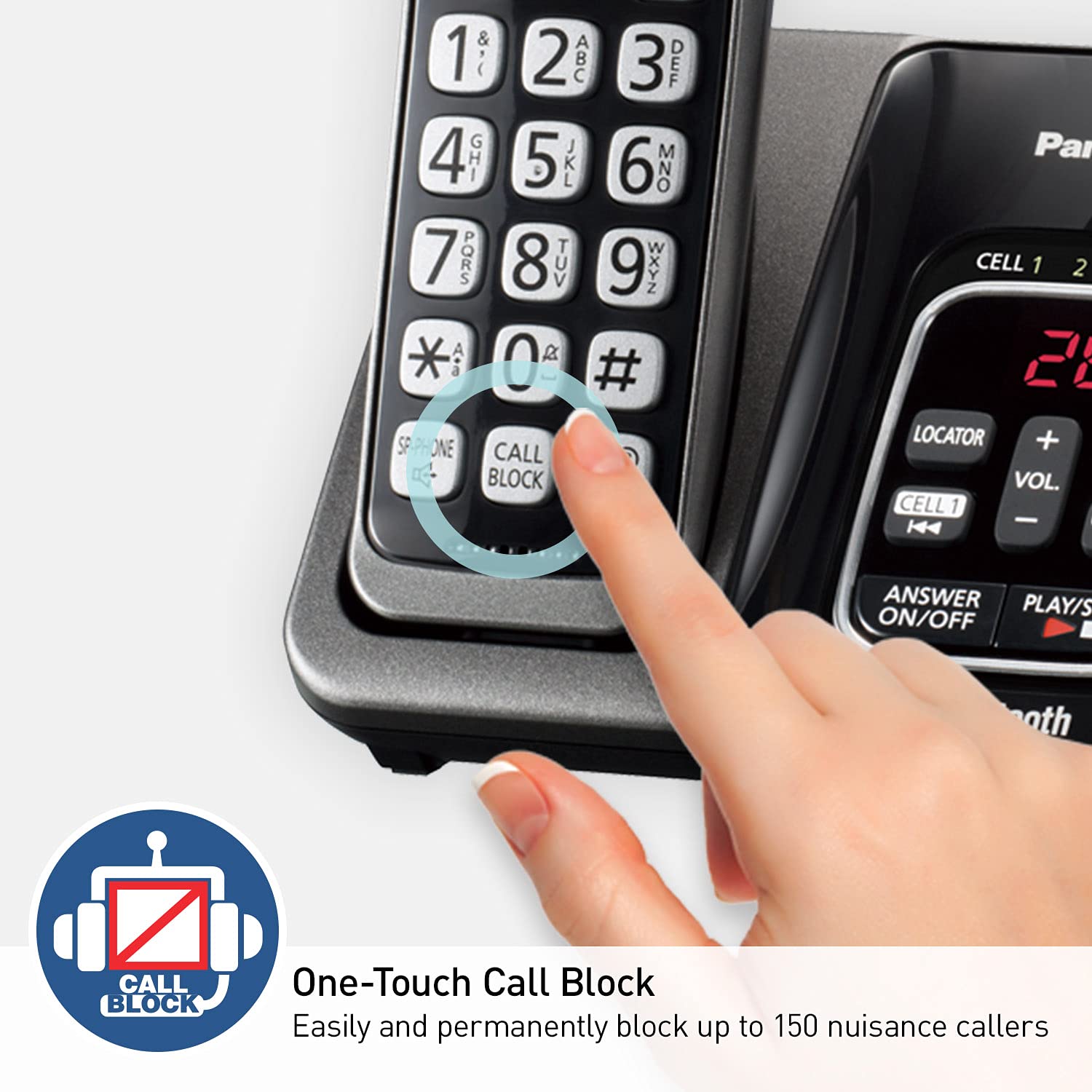 Foto 5 pulgar | Teléfono Inalámbrico Panasonic Kx-tgd663m Con Bluetooth - Negro - Venta Internacional.