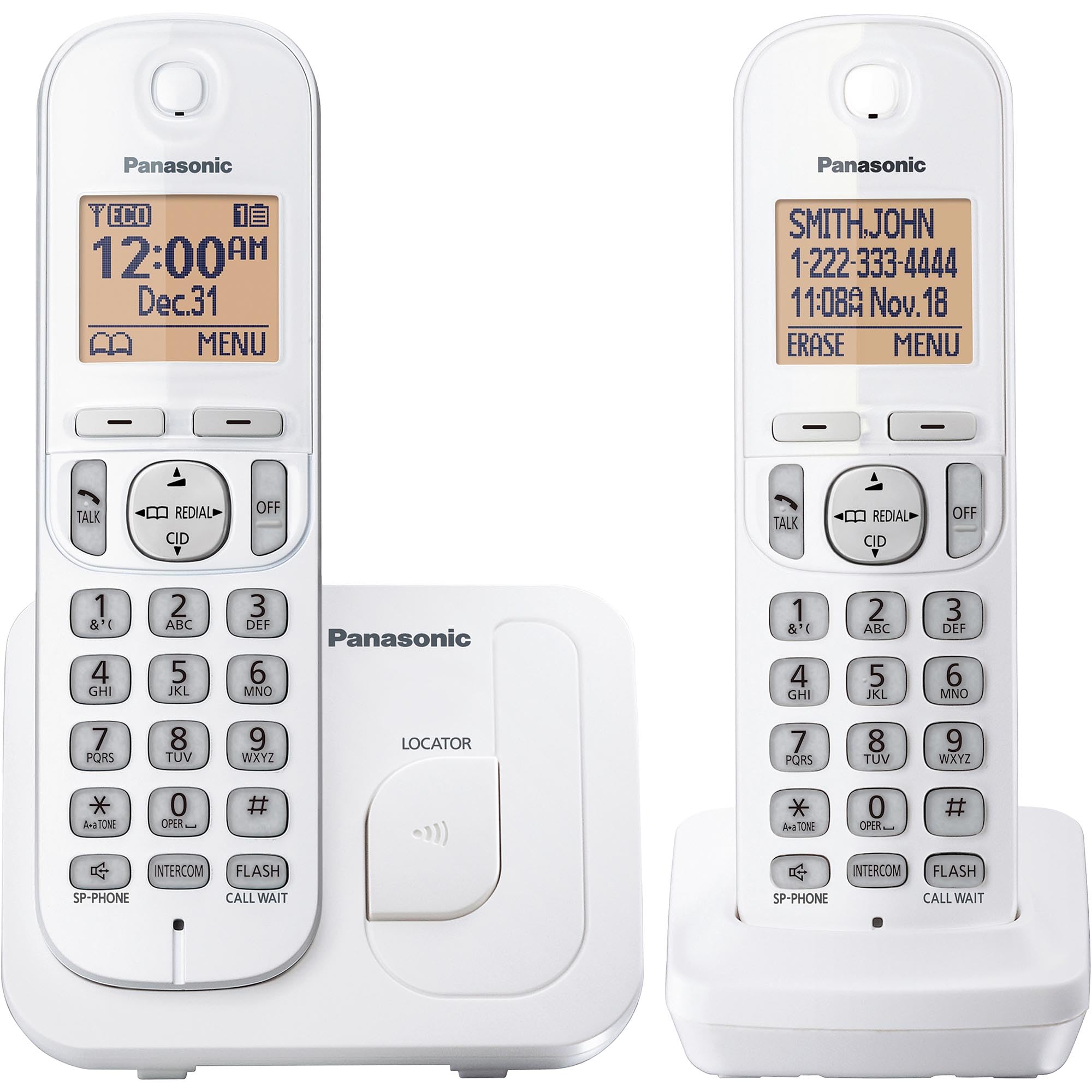 Foto 2 pulgar | Teléfono Inalámbrico Panasonic Kx-tgc202w con Pantalla de 1.6 Pulgadas 2 Auriculares - Venta Internacional