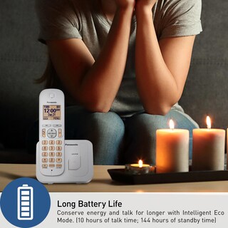 Foto 5 | Teléfono Inalámbrico Panasonic Kx-tgc202w con Pantalla de 1.6 Pulgadas 2 Auriculares - Venta Internacional