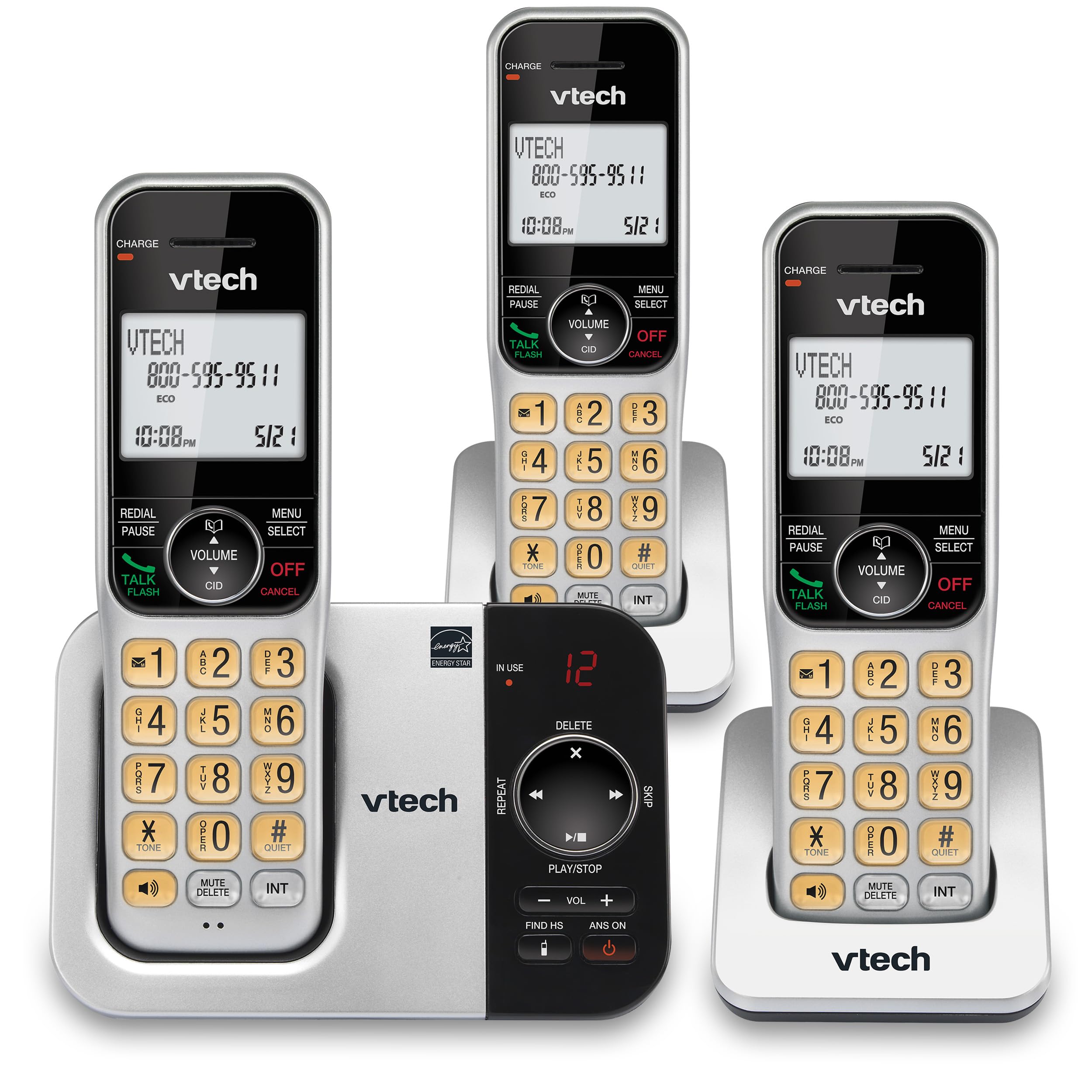 Foto 2 | Teléfono Inalámbrico Vtech Cs5329-3 Dect 6.0 Con Sistema De Respuesta - Venta Internacional.