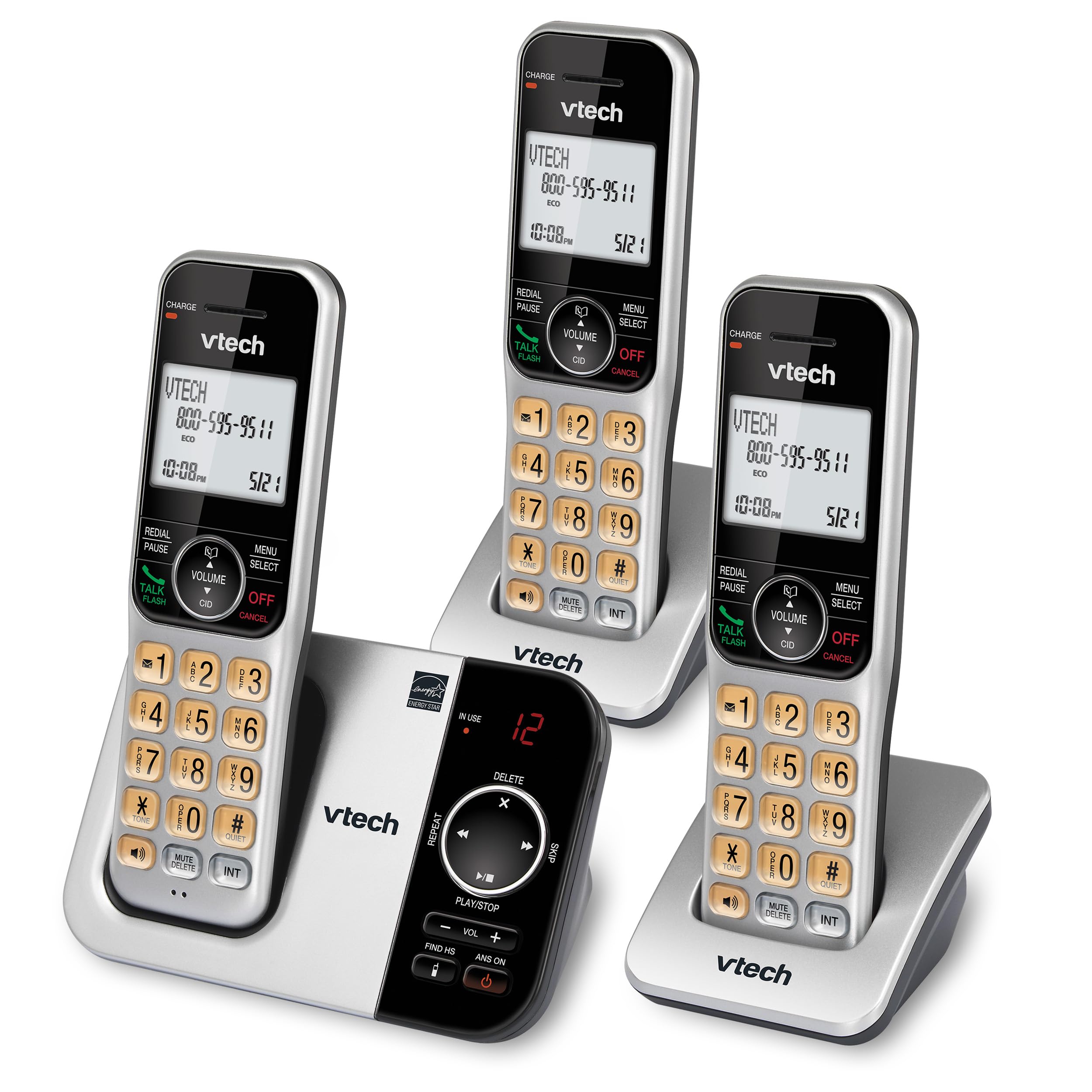 Foto 4 pulgar | Teléfono Inalámbrico Vtech Cs5329-3 Dect 6.0 Con Sistema De Respuesta - Venta Internacional.