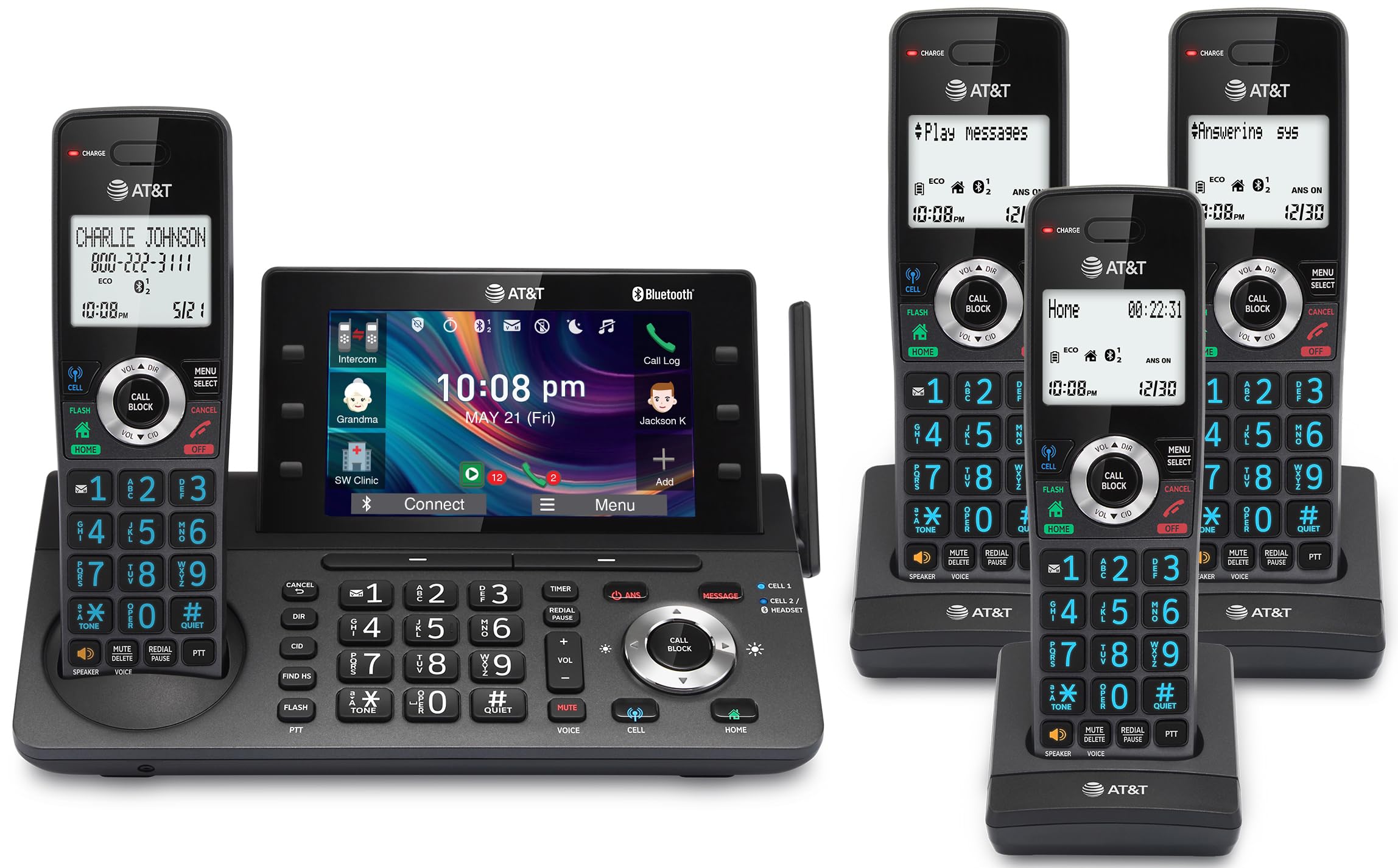Foto 1 | Teléfono Inalámbrico Residencial Y Empresarial At&t Dect 6.0 De 4 Teléfonos - Venta Internacional.